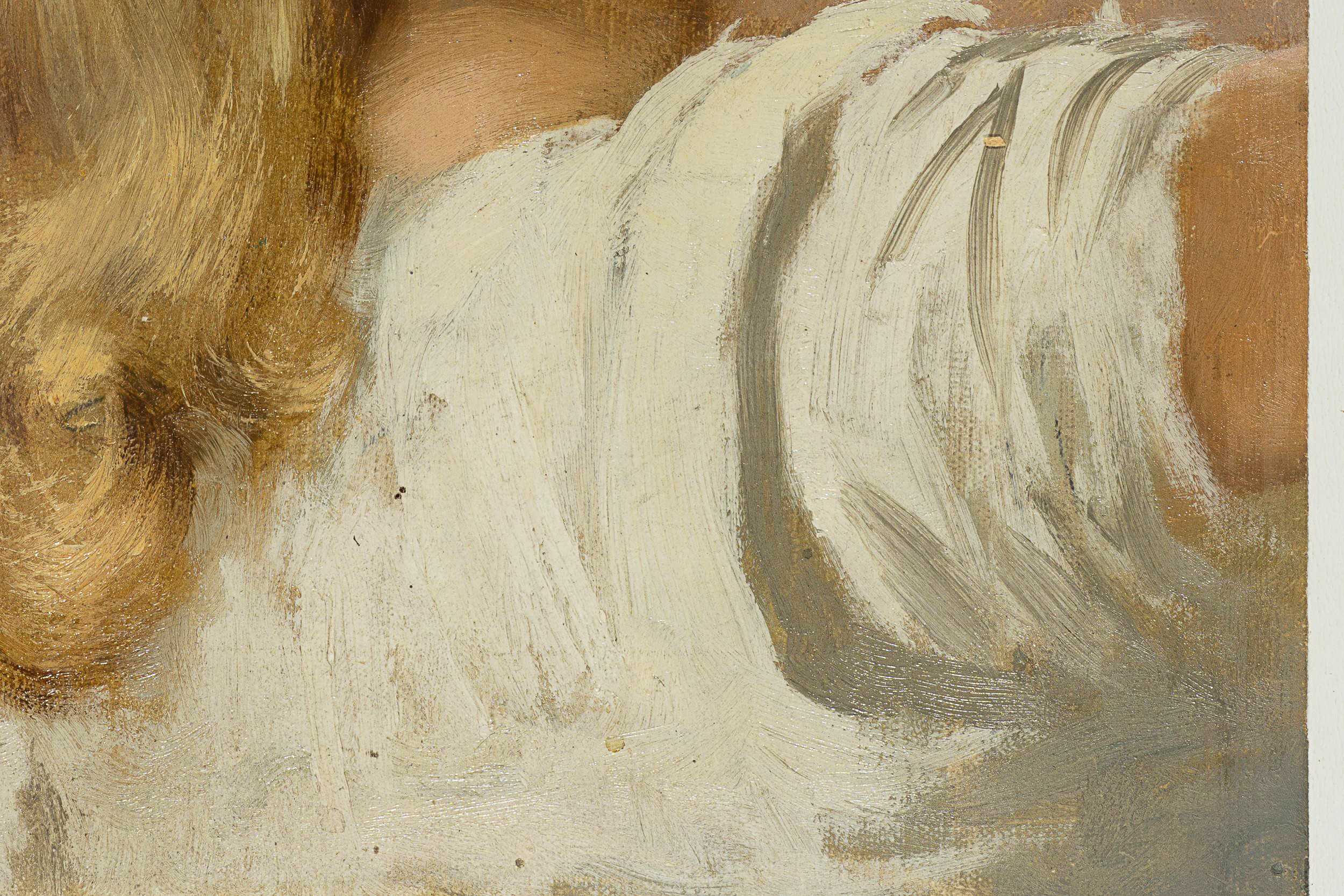 Mädchenporträt mit blauer Schleife