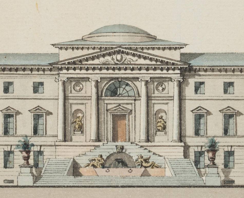 Entwurf einer klassizistischen Schlossfassade