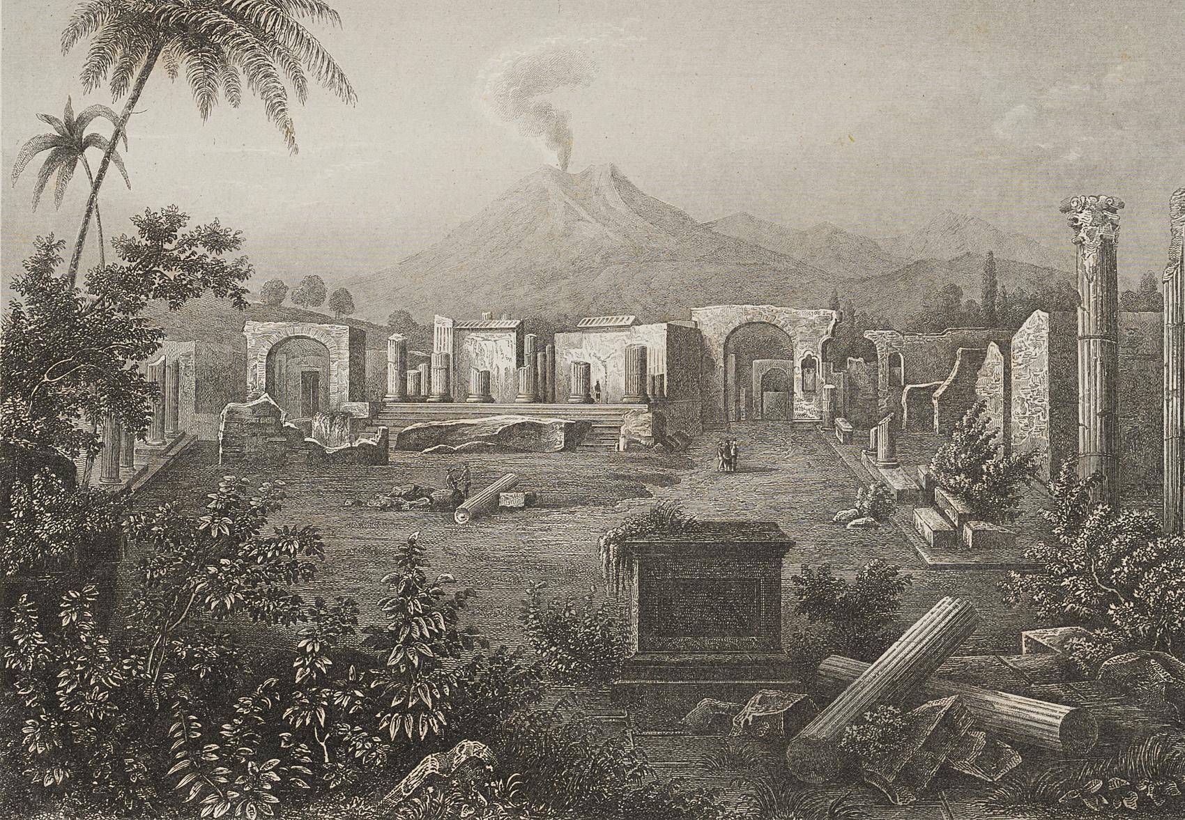 Das Forum von Pompeji am Vesuv