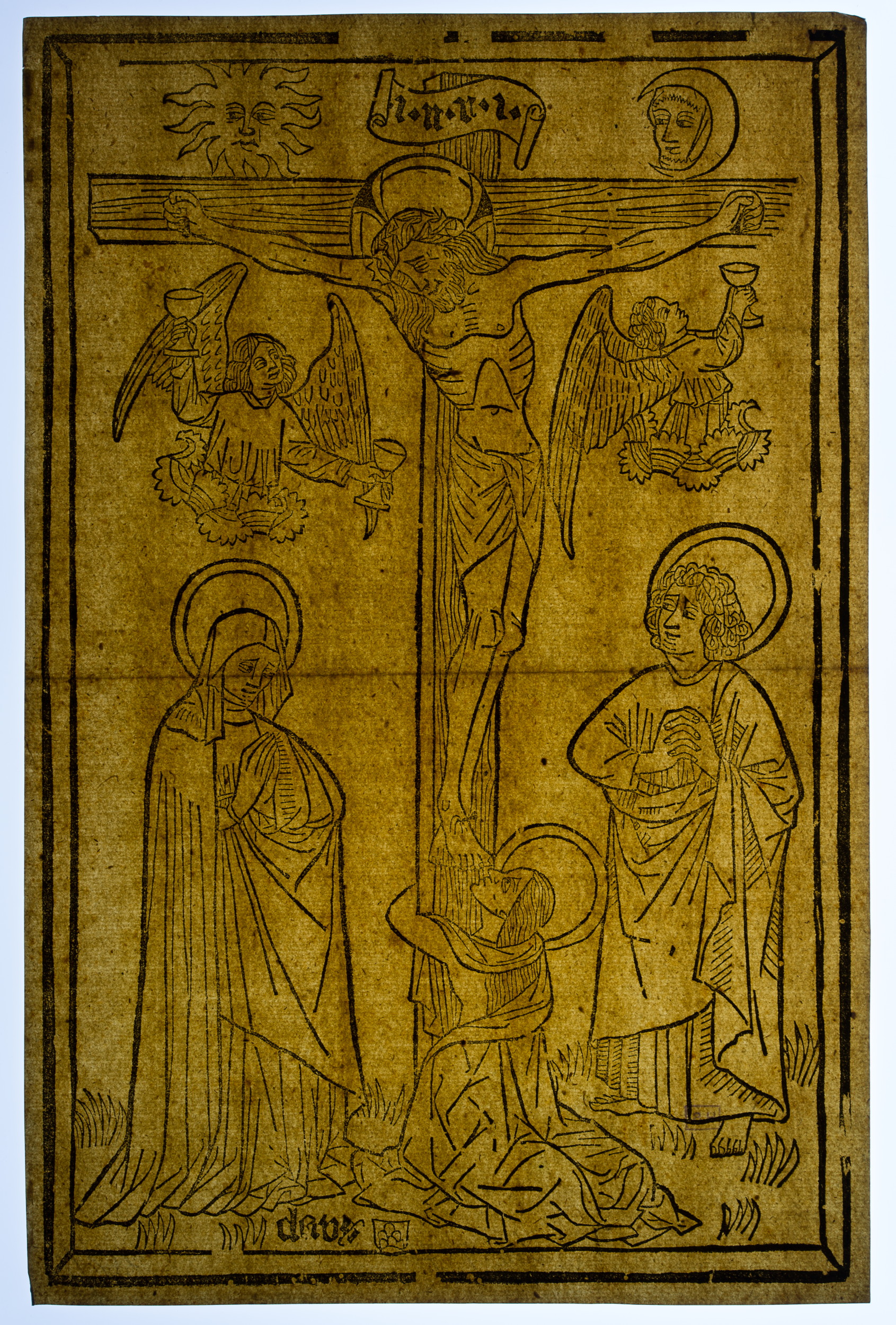 Christus am Kreuz, Einblattholzschnitt