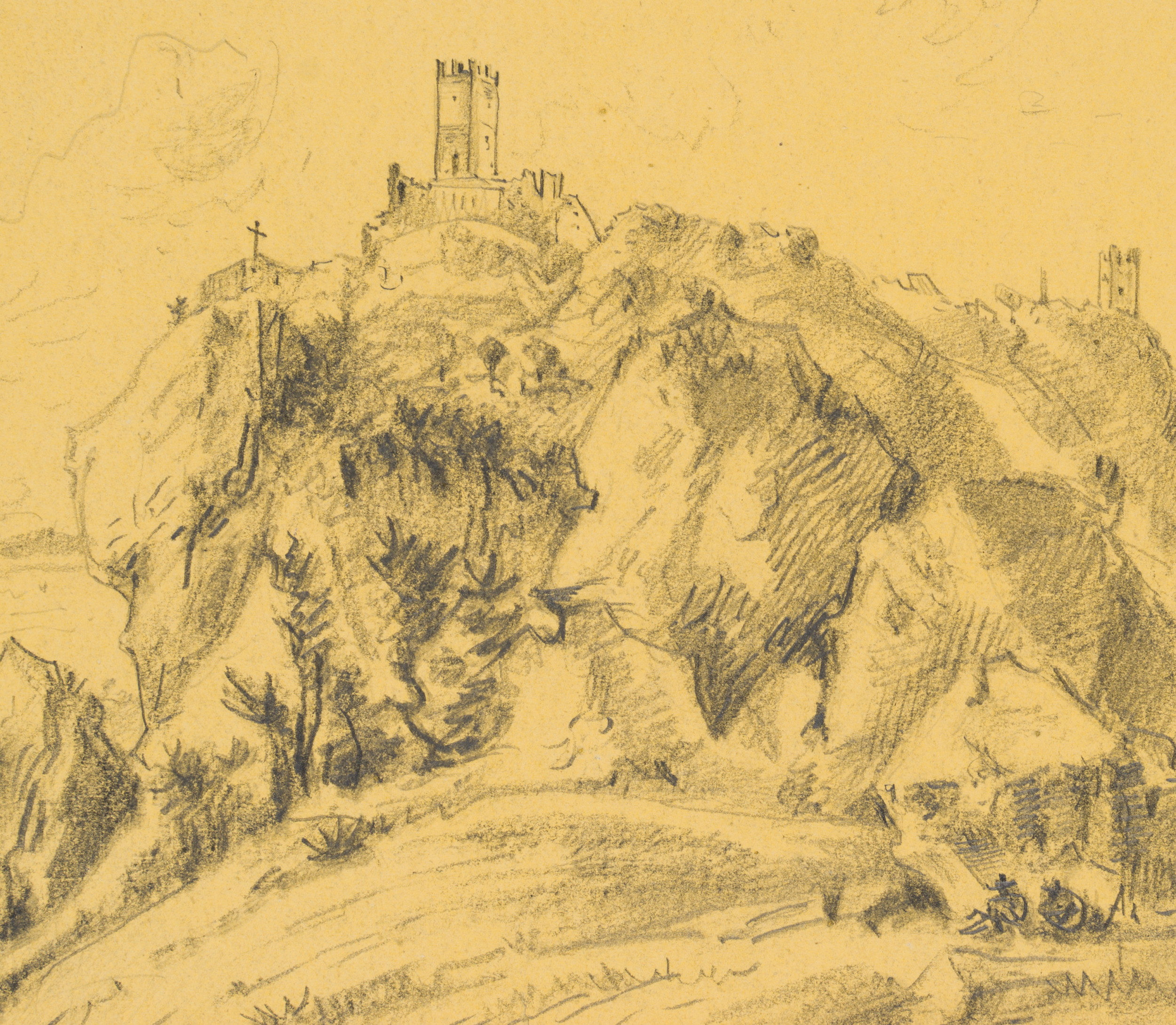 Felsenlandschaft mit Burgruine