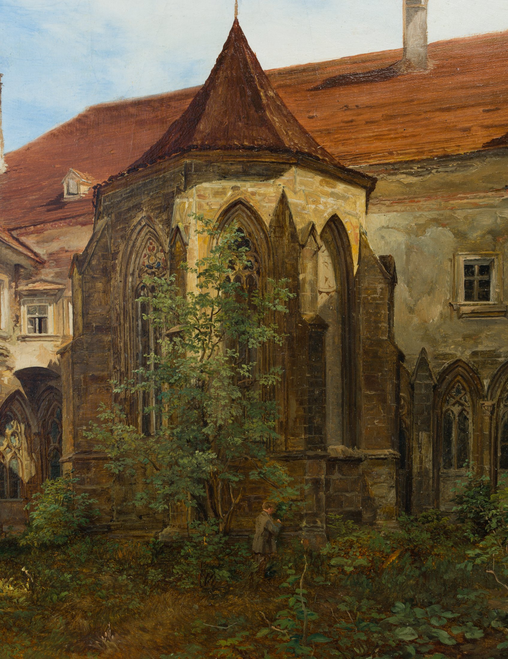 Ansicht des Innenhofes mit dem Brunnenhaus von Klosterneuburg bei Wien