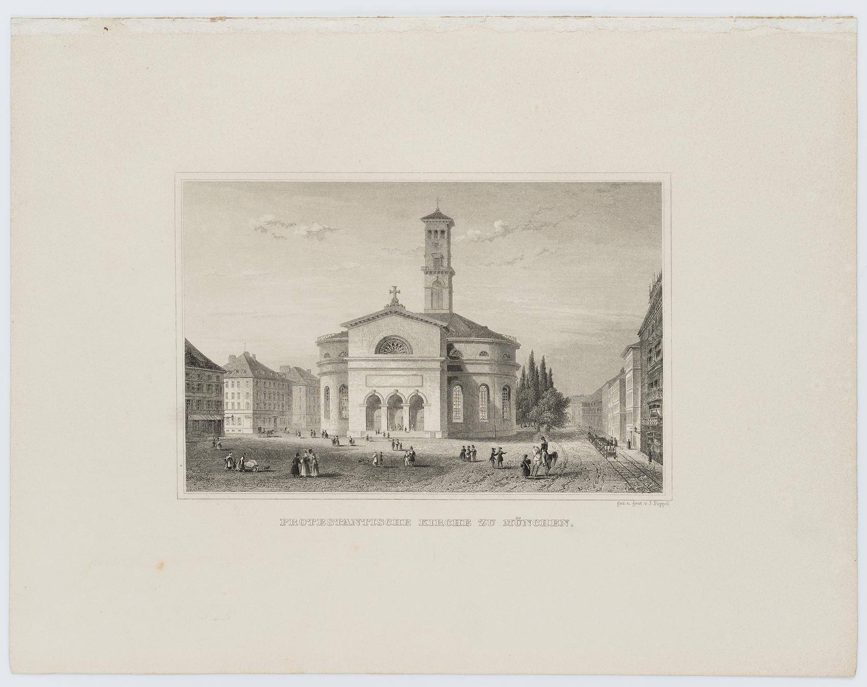 Ansicht der Protestantischen Matthäuskirche zu München