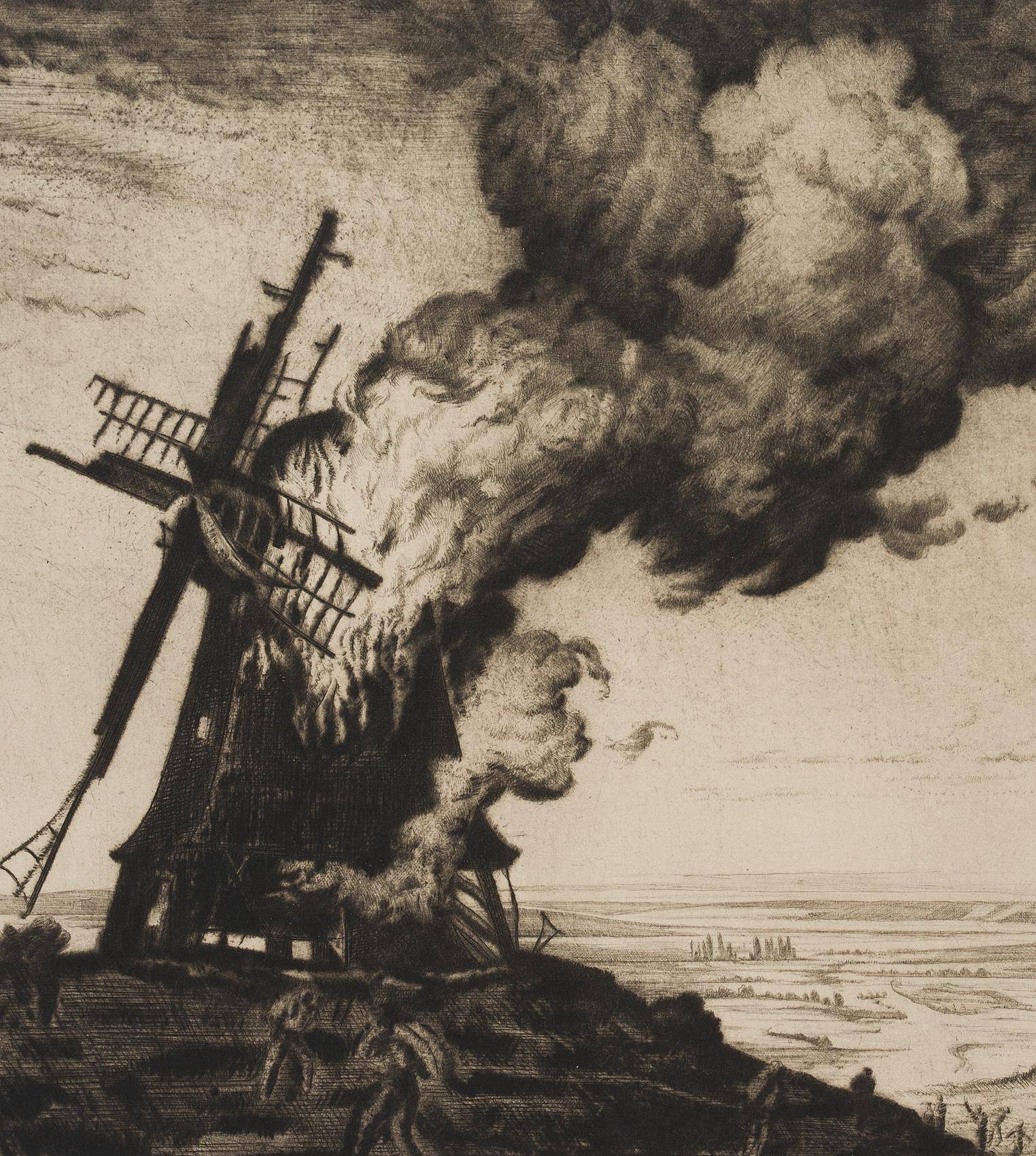Der Mühlenbrand, Probedruck mit Randeinfall