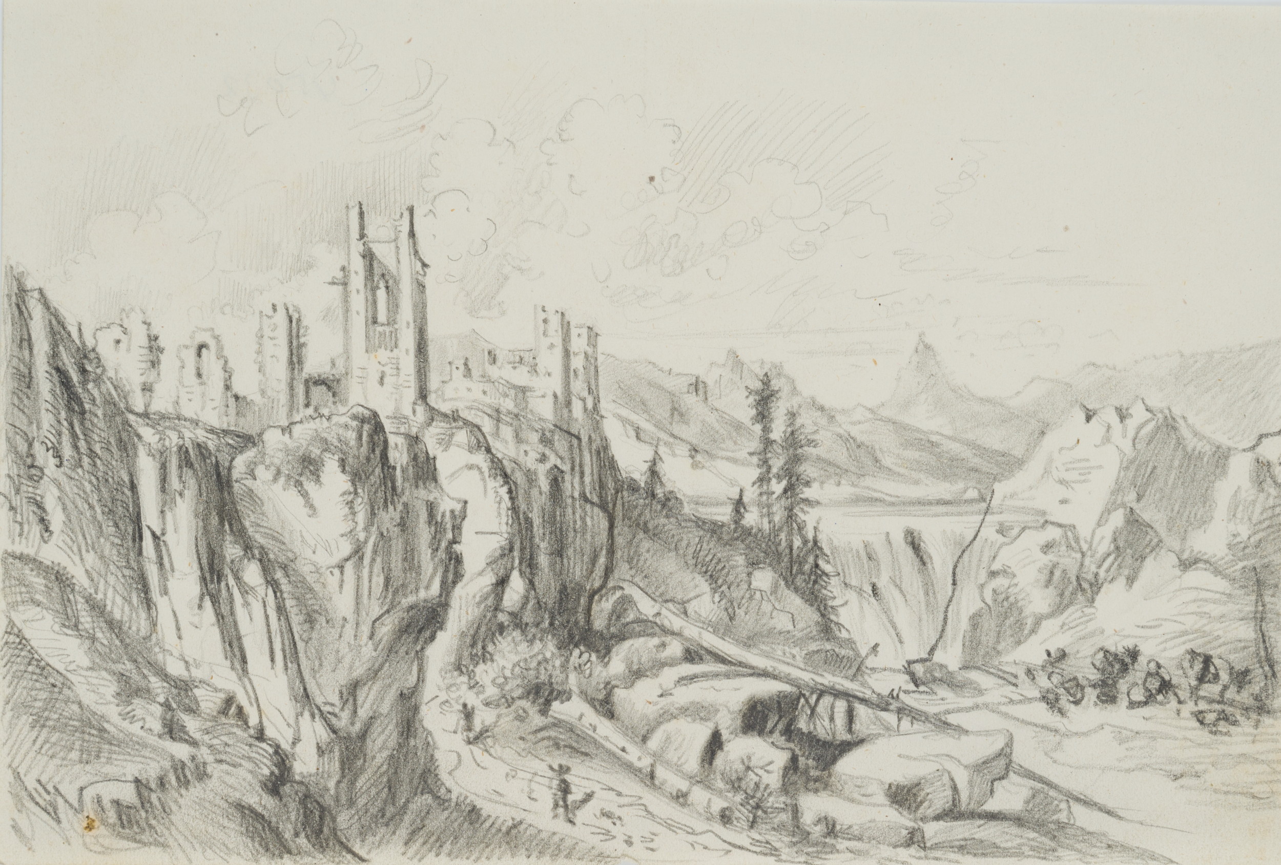 Felsenlandschaft mit Burg