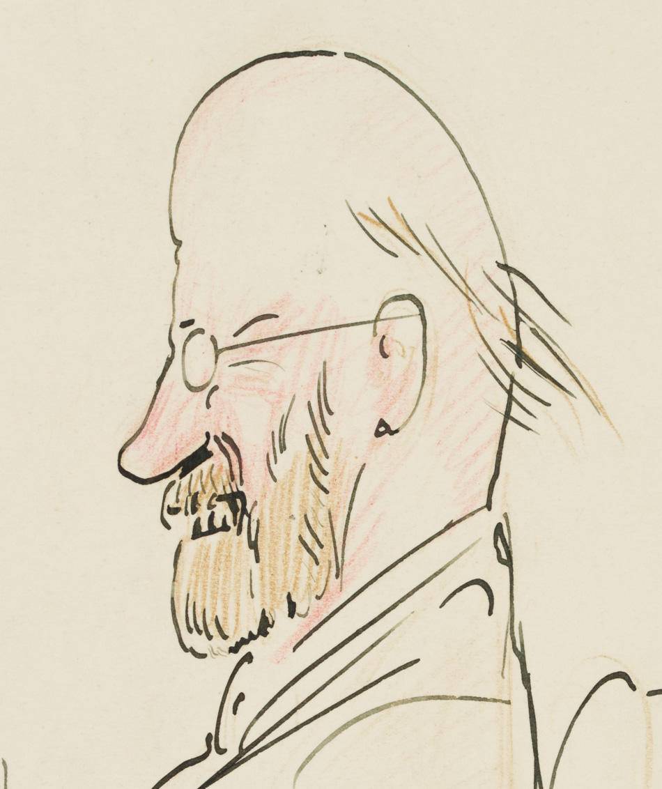 Karikatur eines Mannes