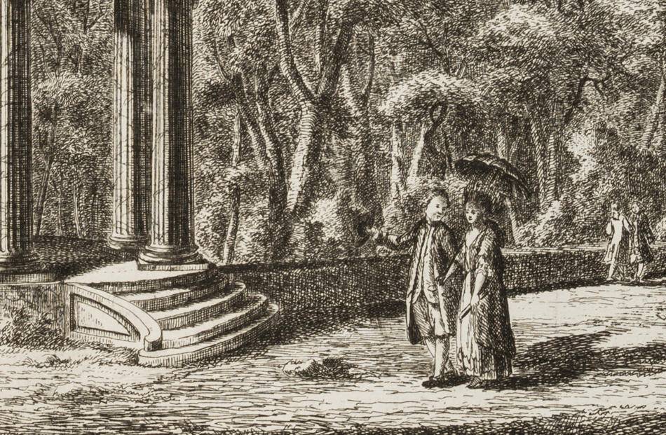Ansicht des Freundschaftstempels im Park von Schloss Sanssouci bei Potsdam