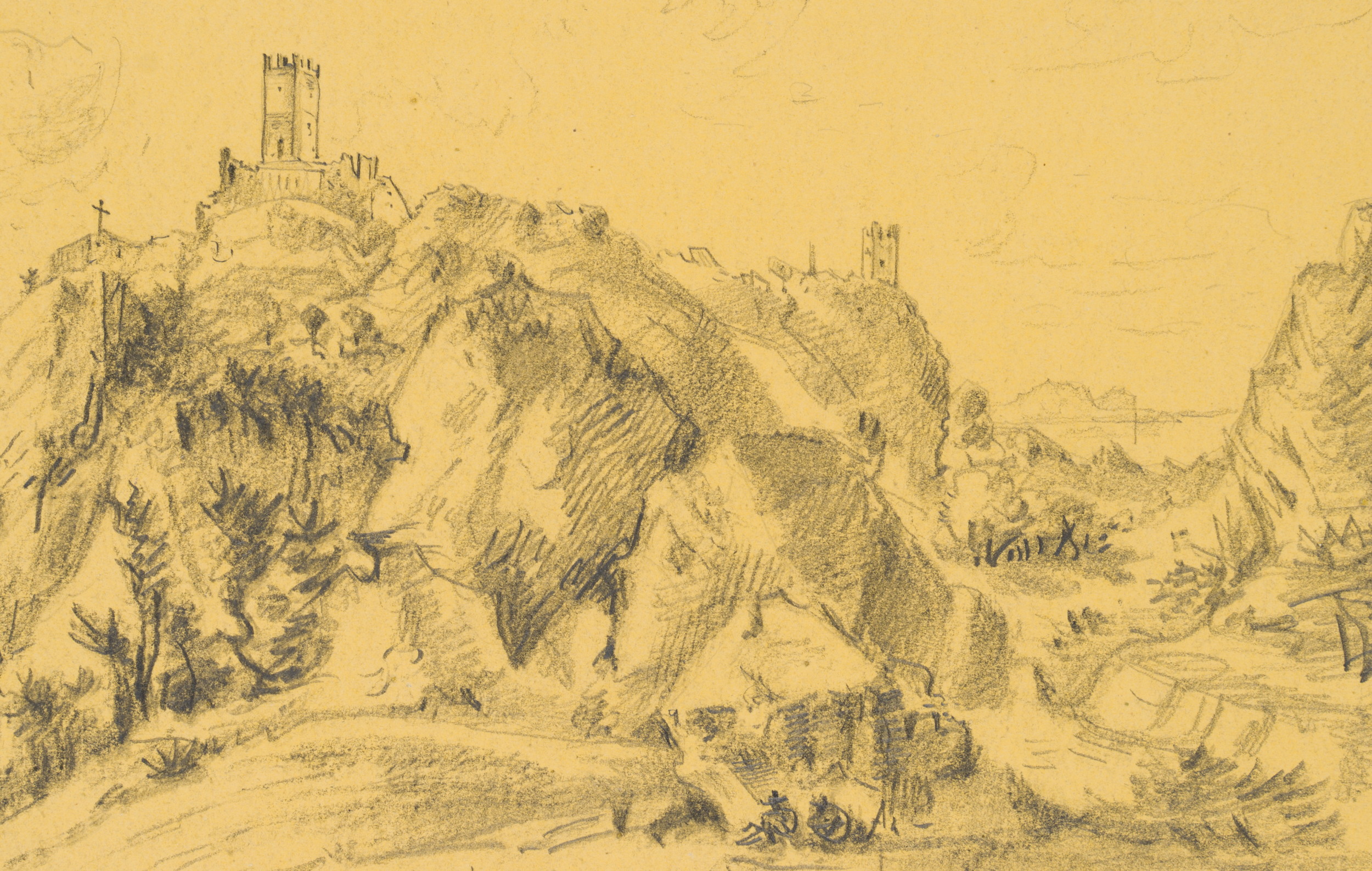 Felsenlandschaft mit Burgruine