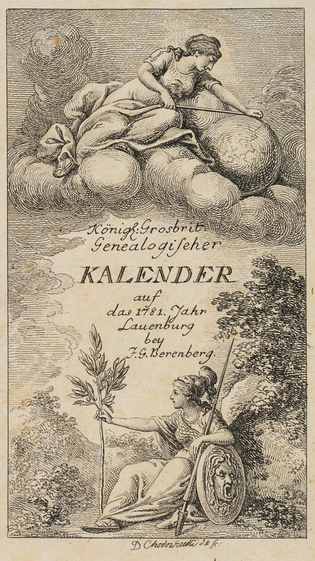 Titel und Portrait zum Lauenburger Kalender für 1781