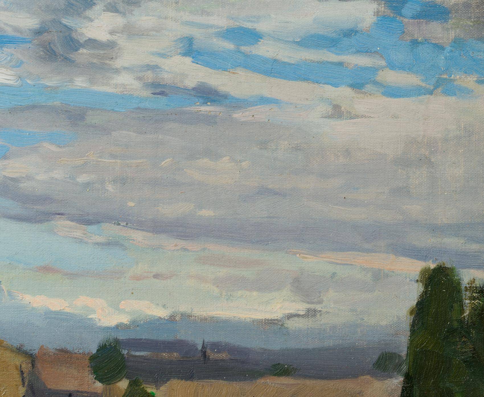 Ortschaft mit Wolkenstudie