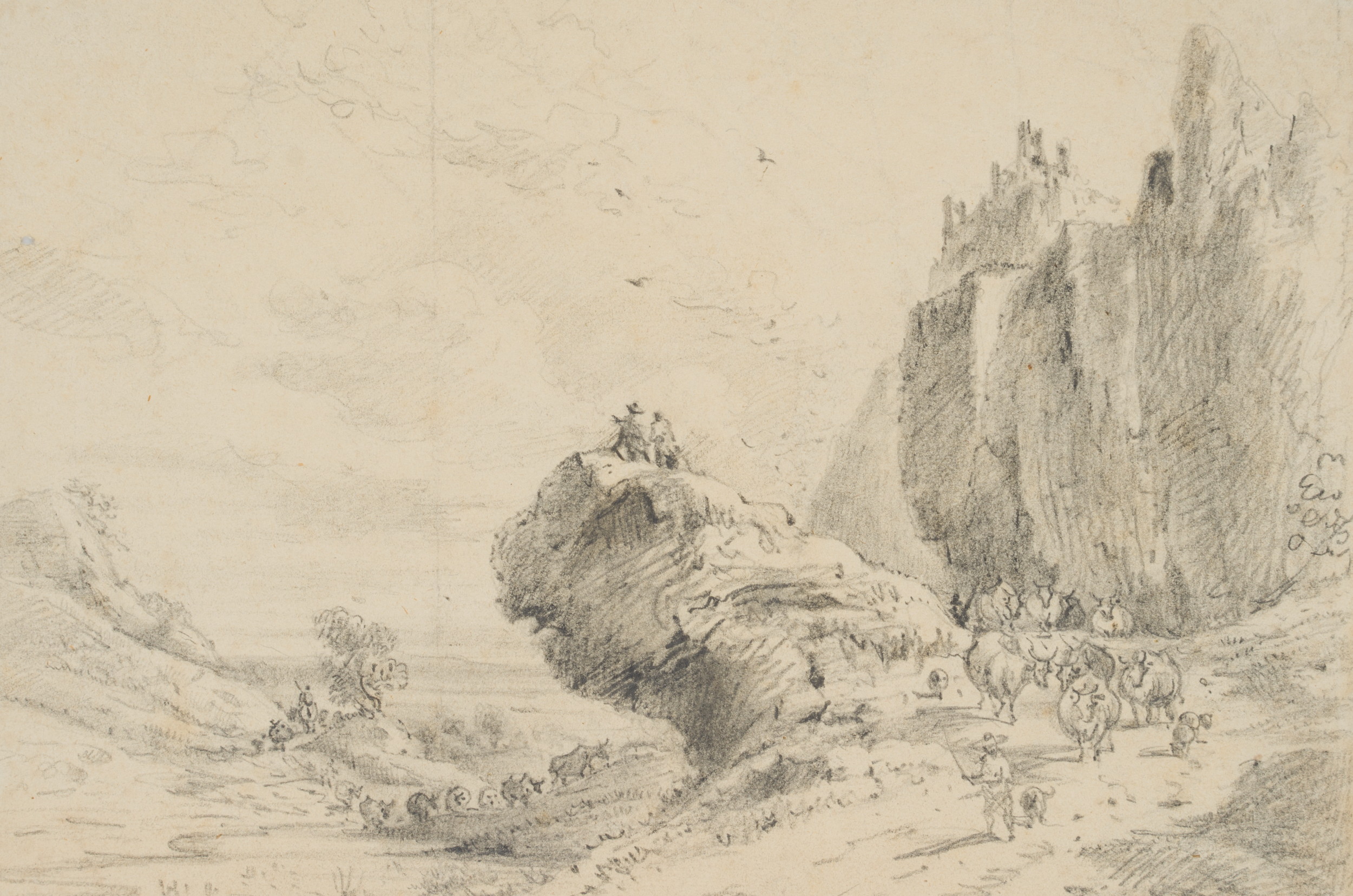 Felsenlandschaft mit Ruine