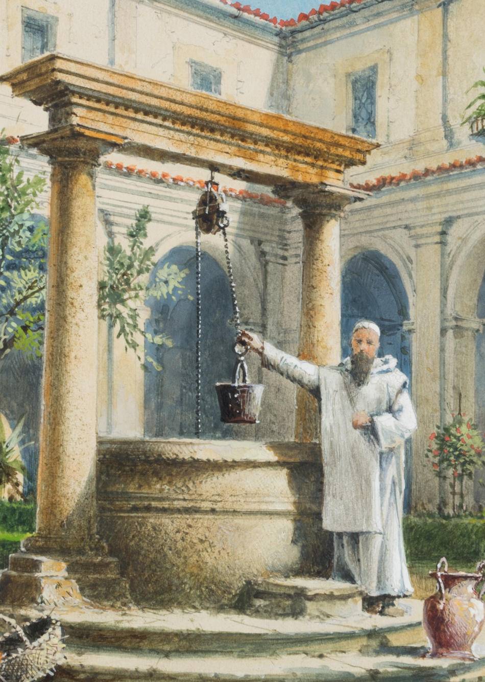 Mönch am Brunnen