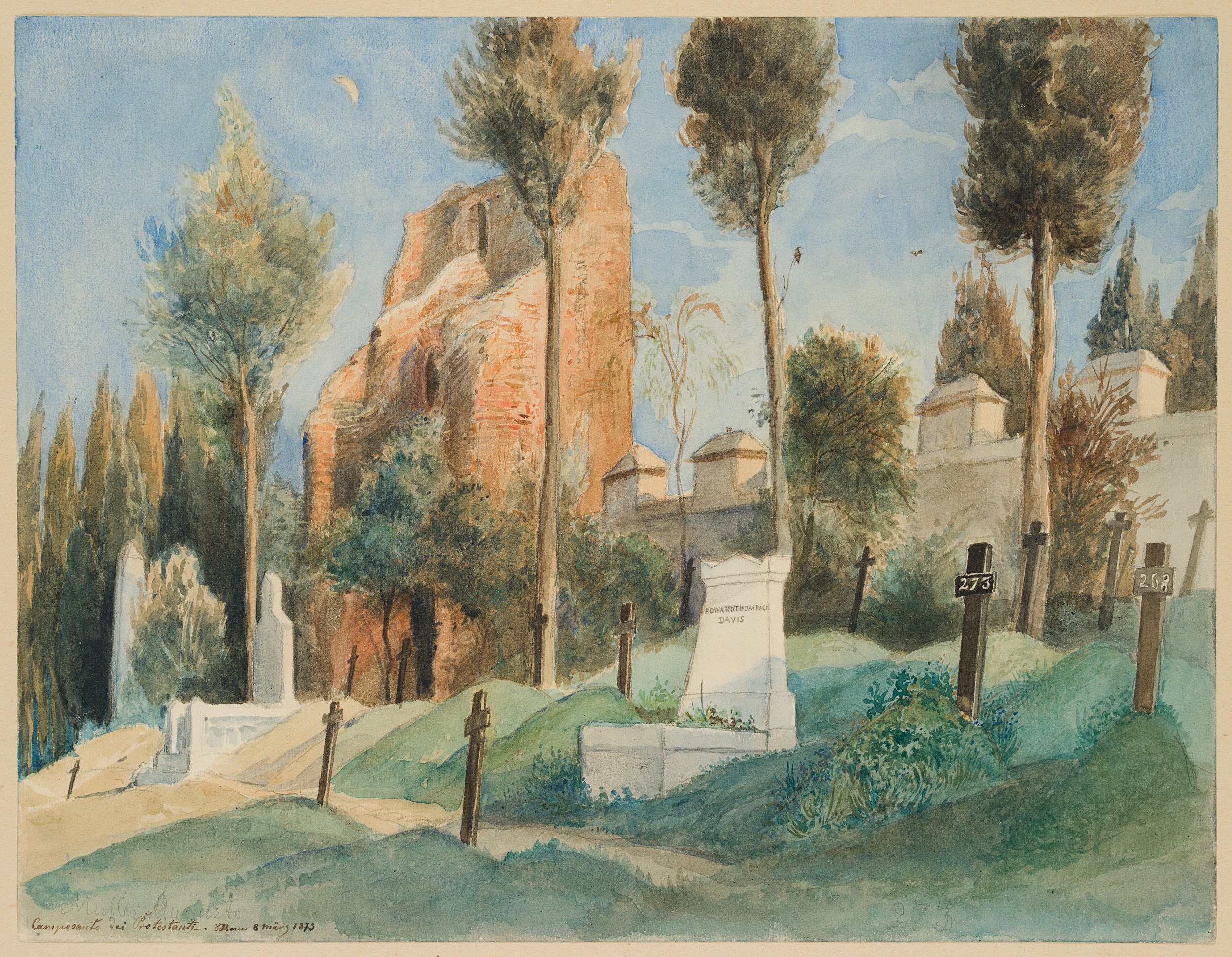 Auf dem Protestantischen Friedhof in Rom