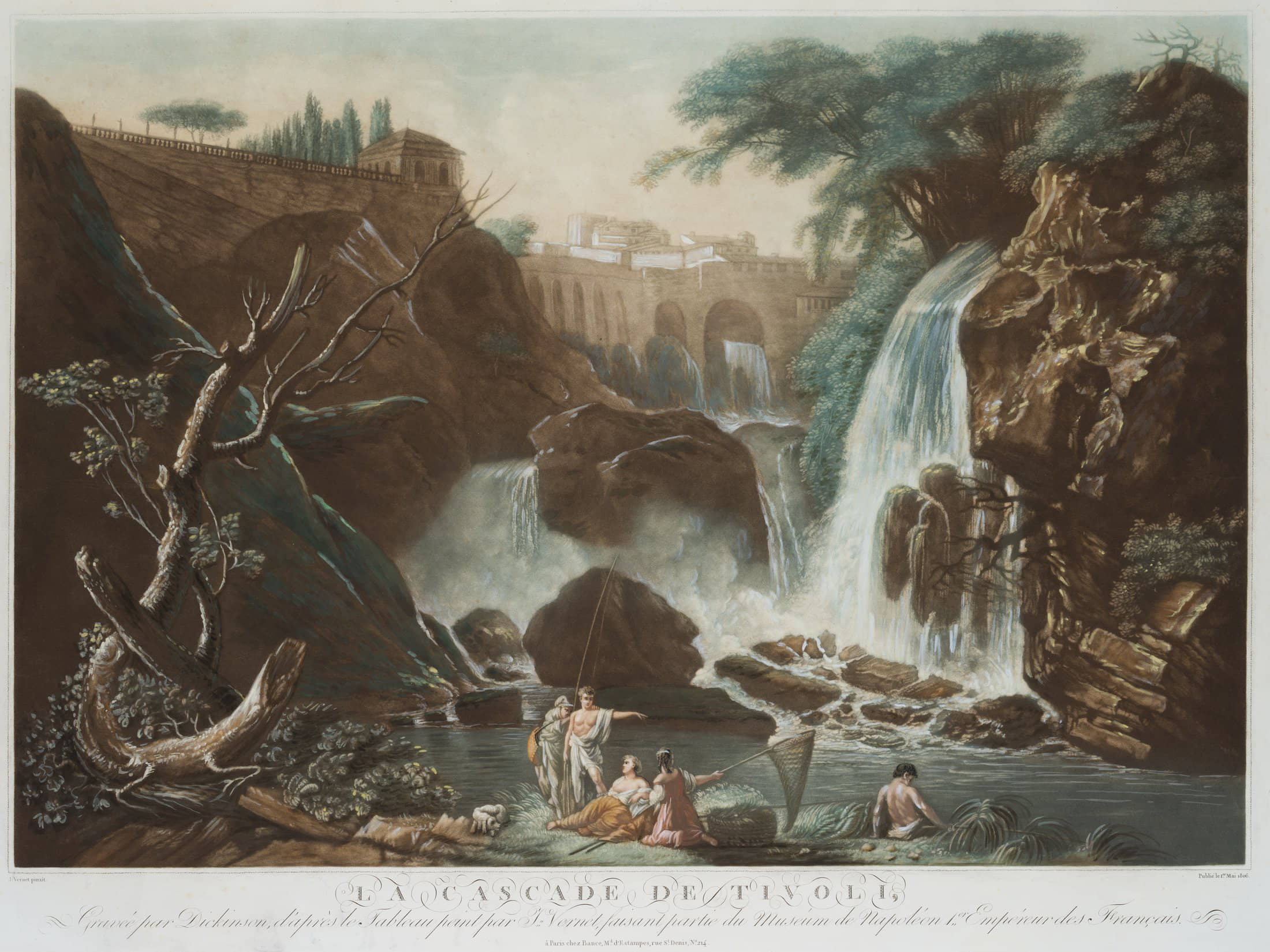 nach Claude Joseph Vernet: Die Wasserfälle von Tivoli