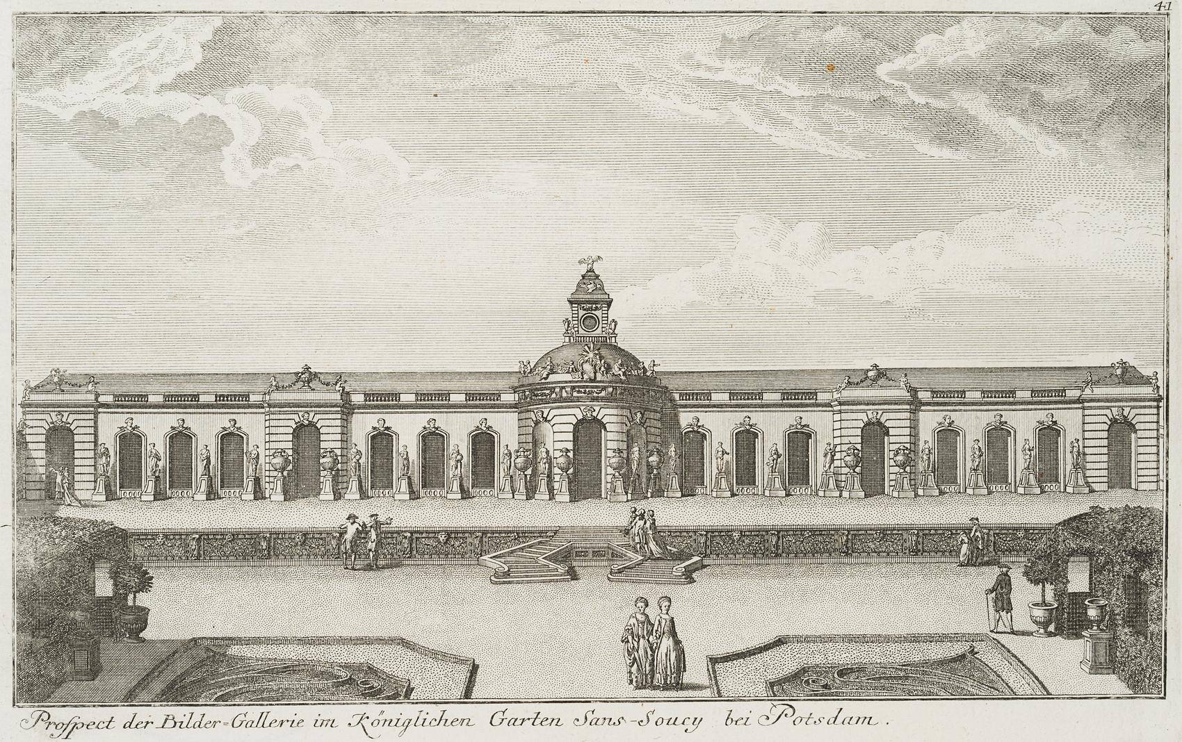 Ansicht der Bildergalerie im Park von Sanssouci bei Potsdam