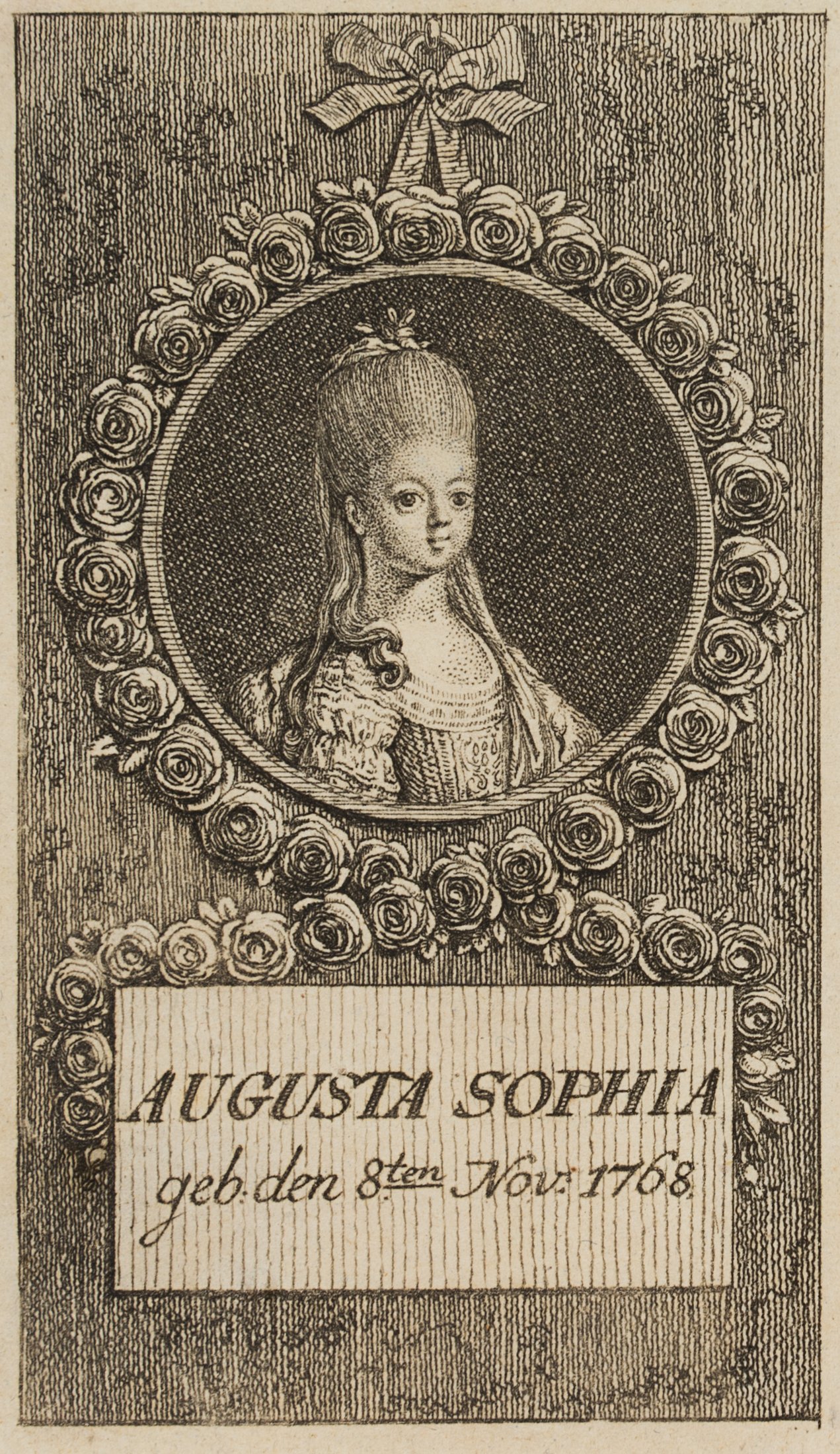 Titel und Portrait zum Lauenburger genealogischen Kalender für 1778