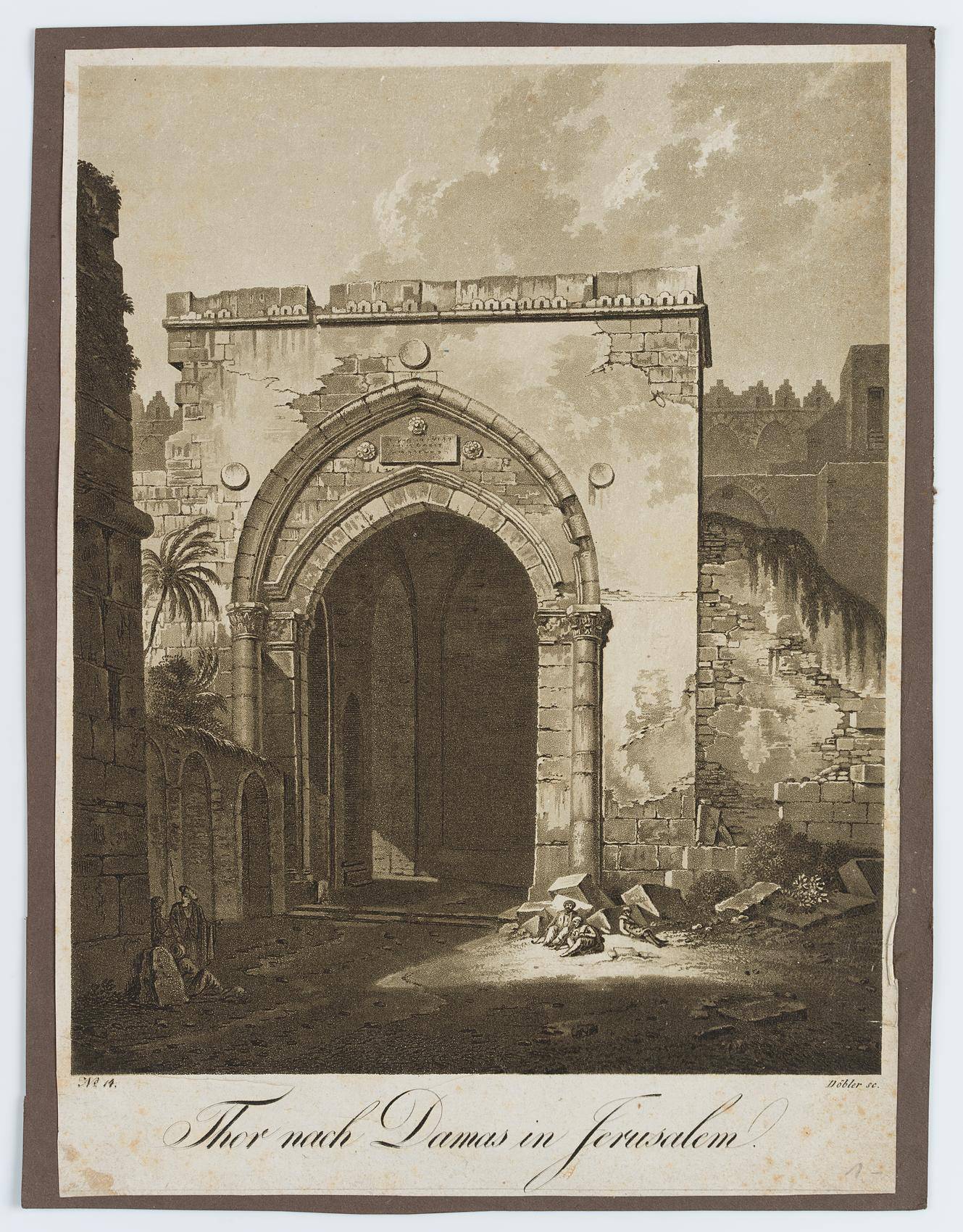 Das gotische Tor nach Damas in Jerusalem