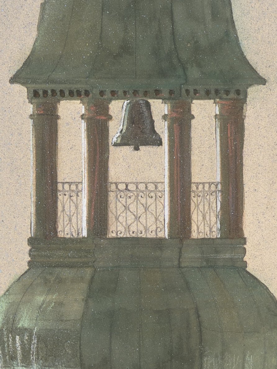 Ansicht eines Kirchturms, St.-Georgen-Kirche Wismar(?)