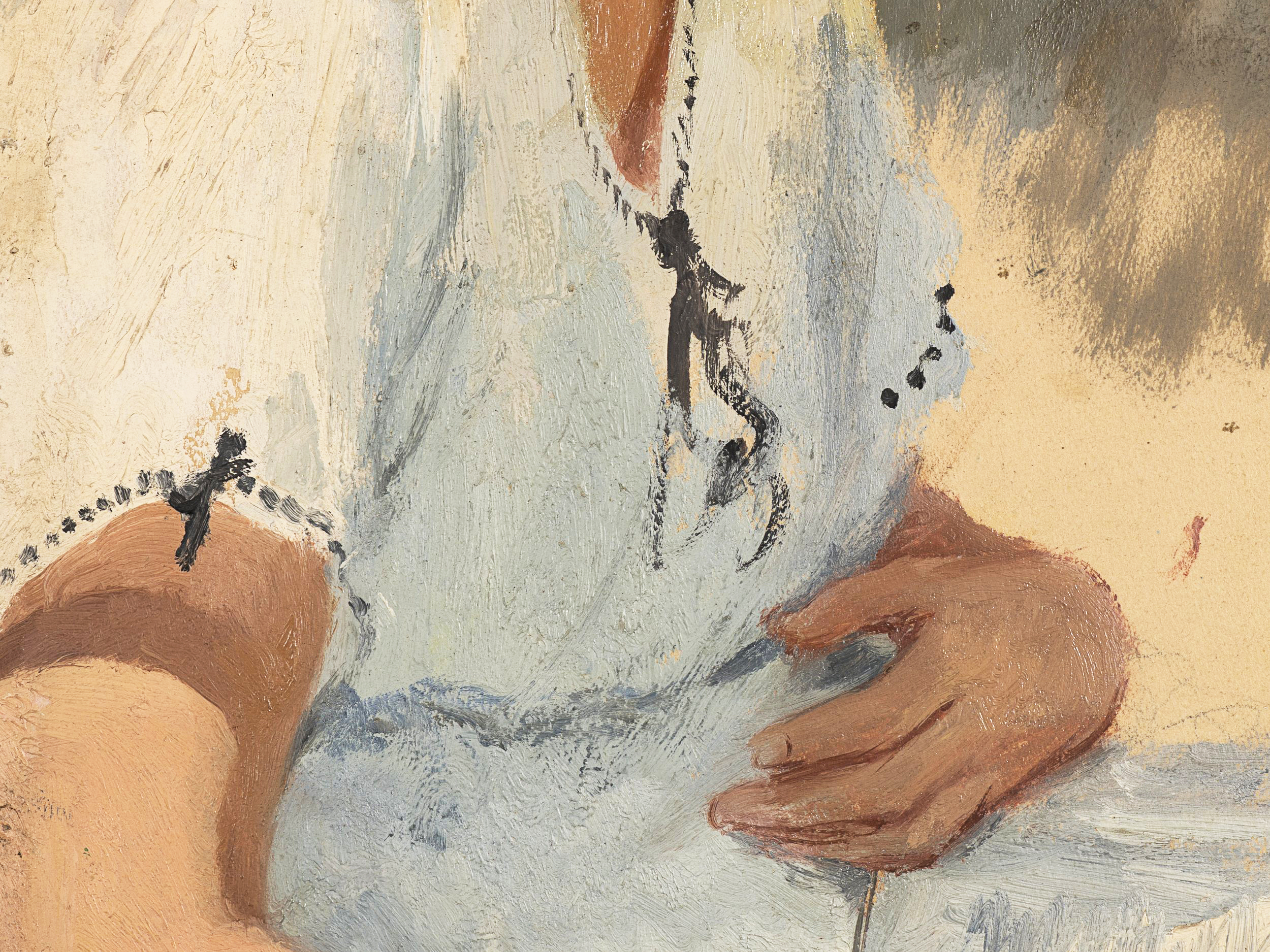 Lesende junge Frau mit Mütze
