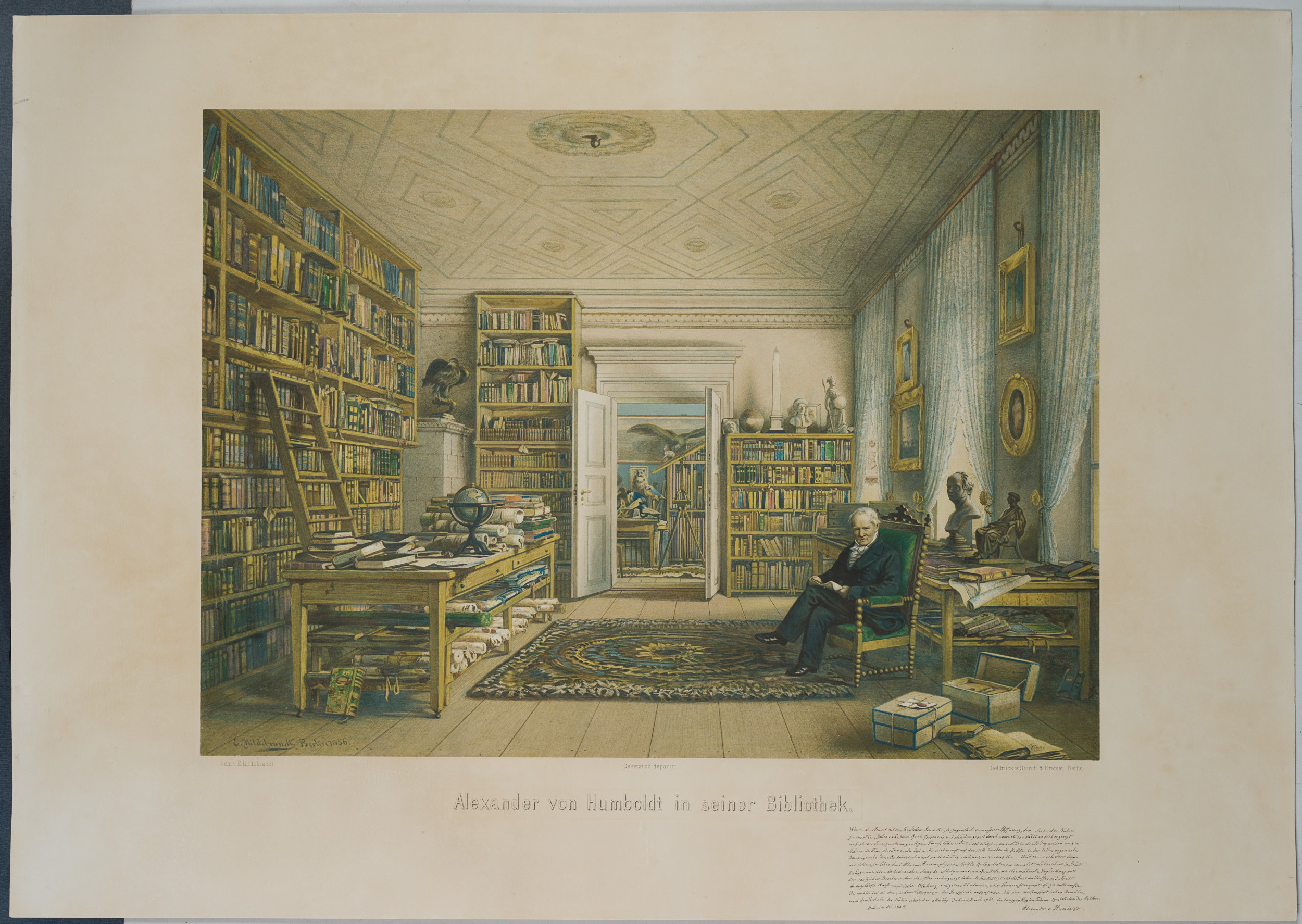 Alexander von Humboldt in seiner Bibliothek