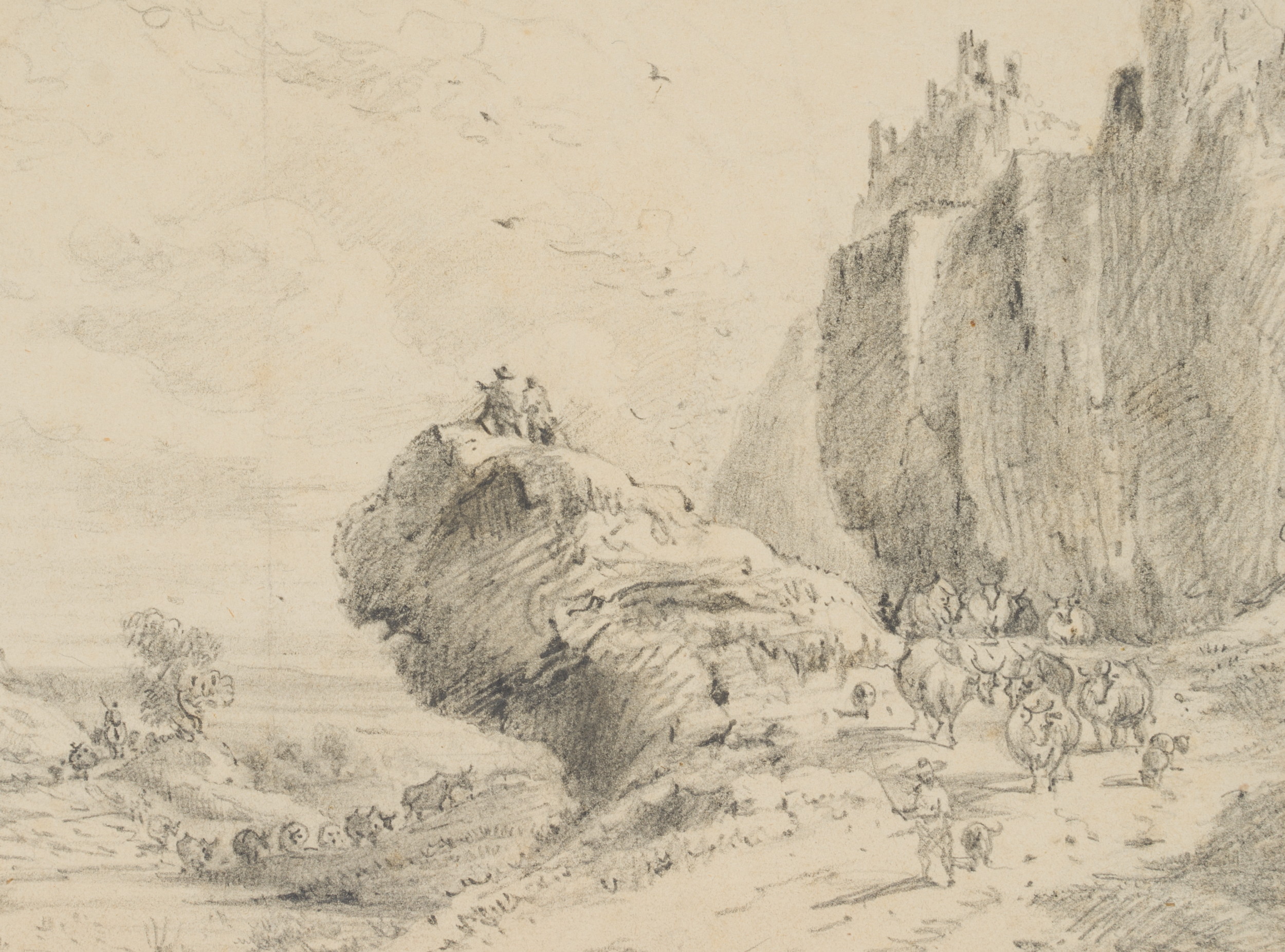 Felsenlandschaft mit Ruine