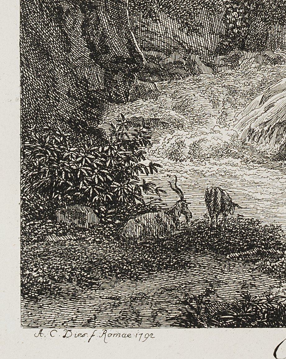 Romantische Ansicht der groÃŸen Kaskade von Tivoli