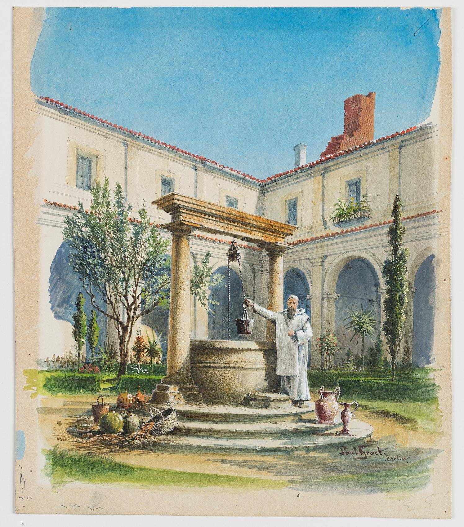 Mönch am Brunnen