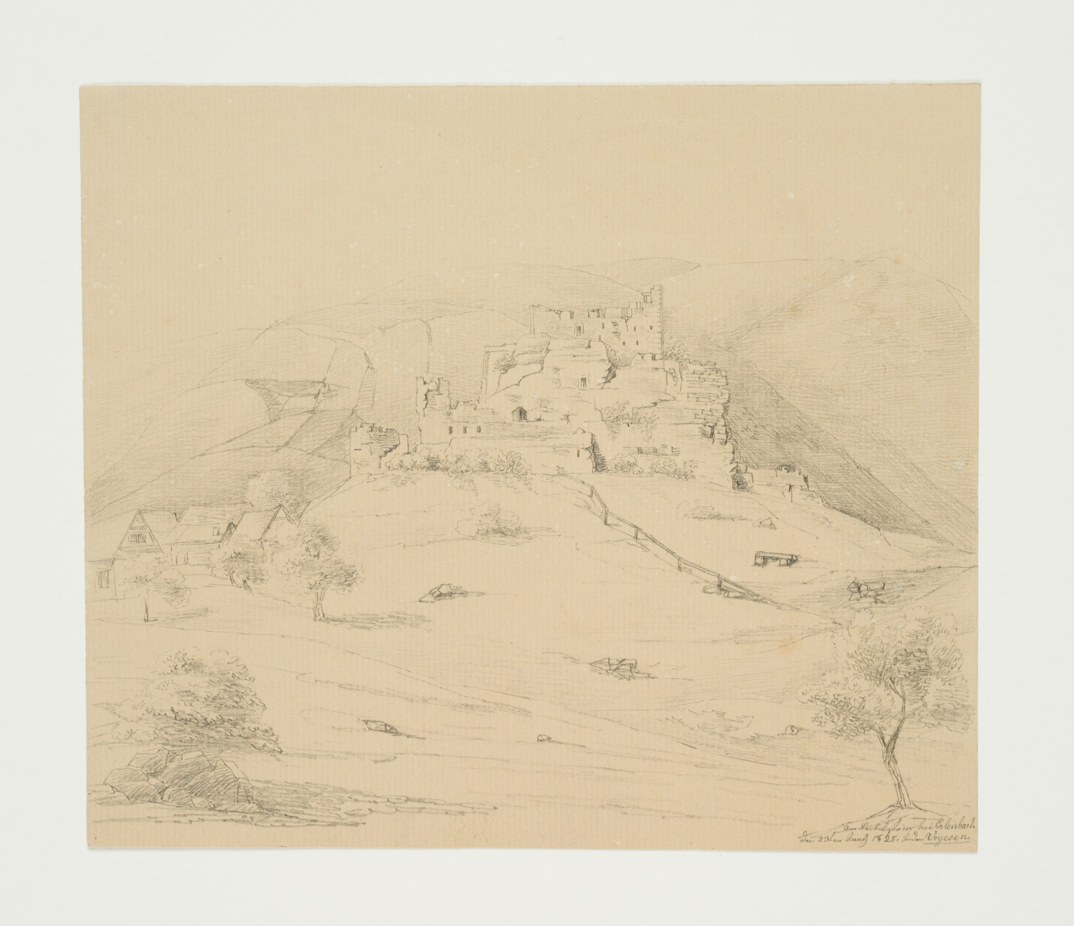 Burgruine bei Erlenbach in den Vogesen
