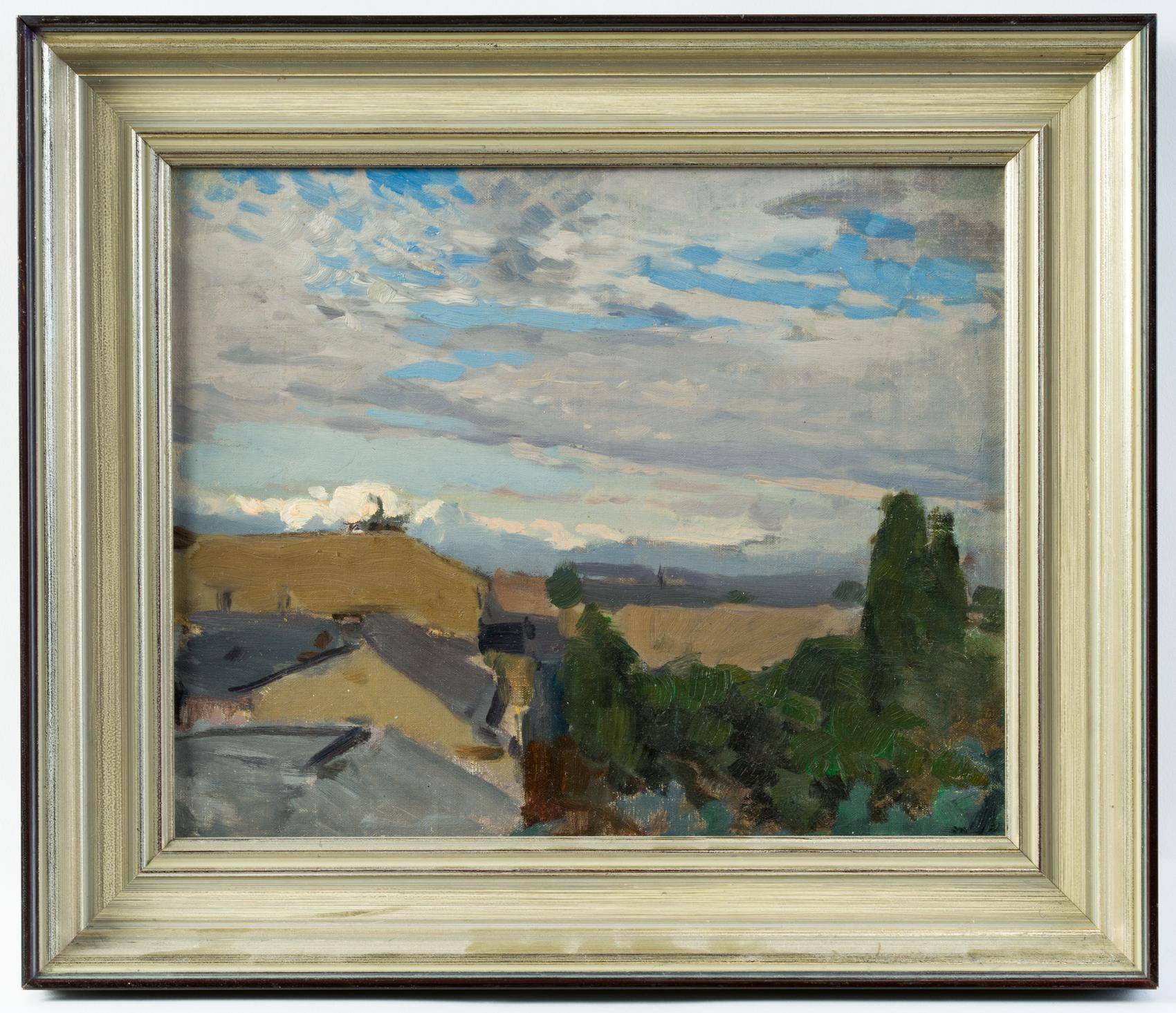 Ortschaft mit Wolkenstudie