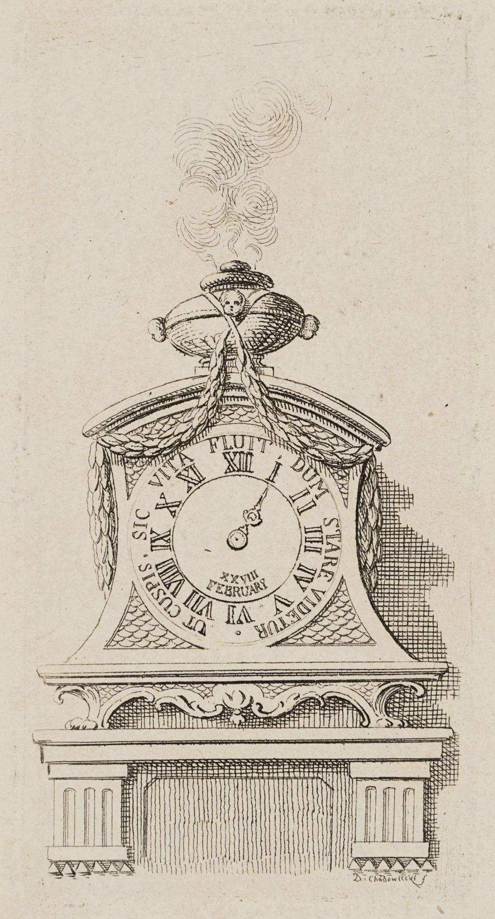Eine Uhr auf einem Consol