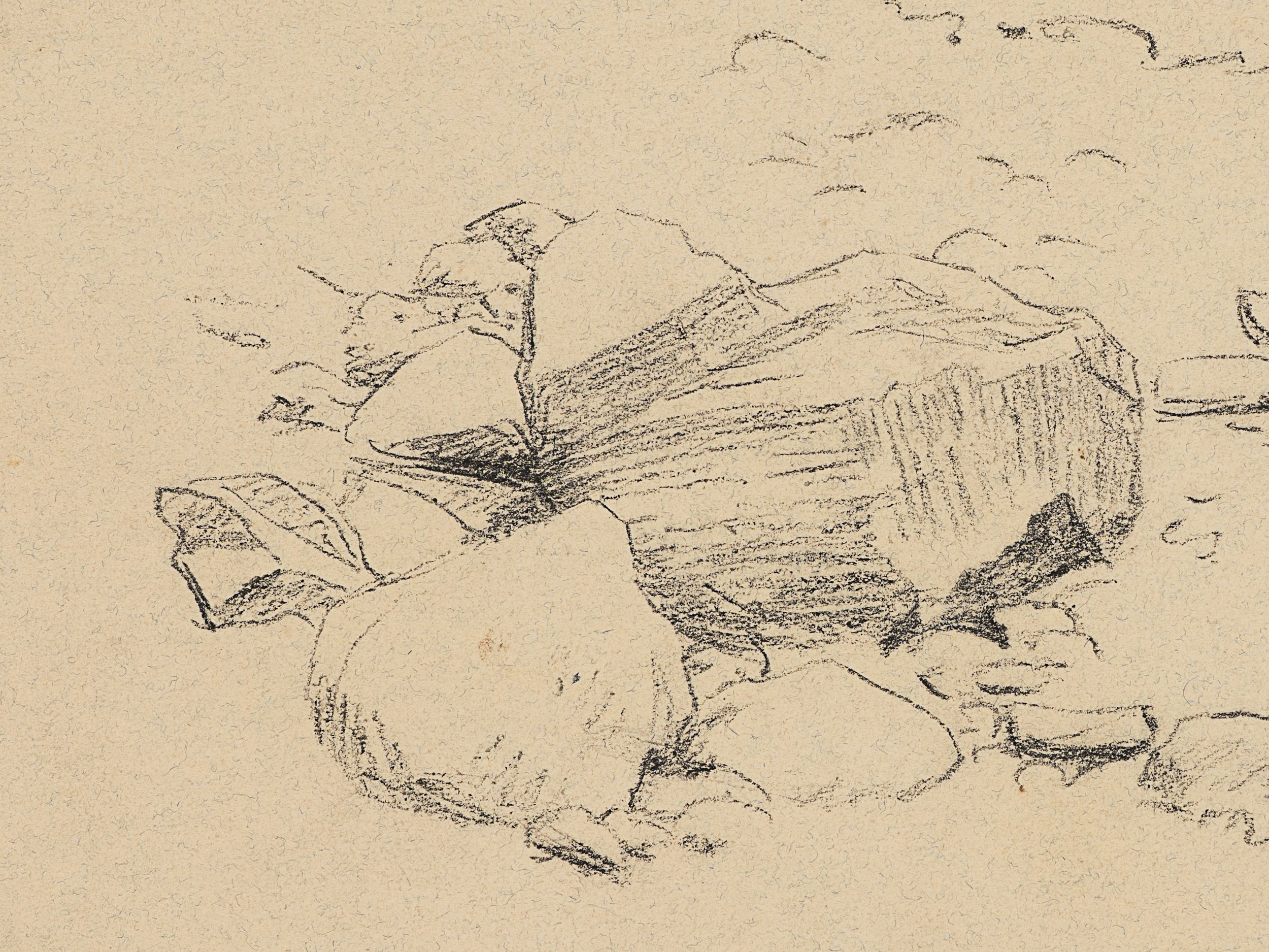 Studie einiger Felsen am Ufer