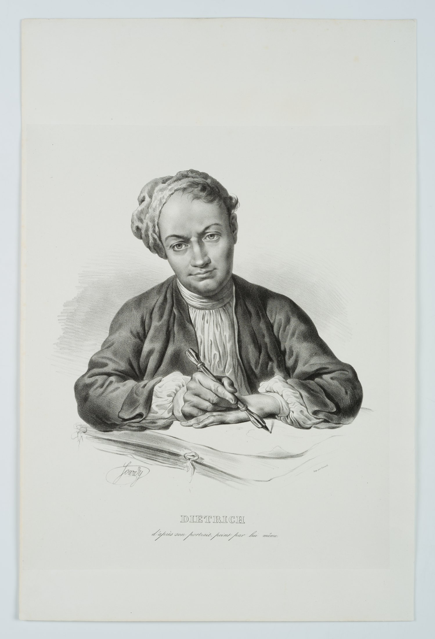 Porträt des Malers Christian Wilhelm Ernst Dietrich, gen. Dietricy (1712-1774)