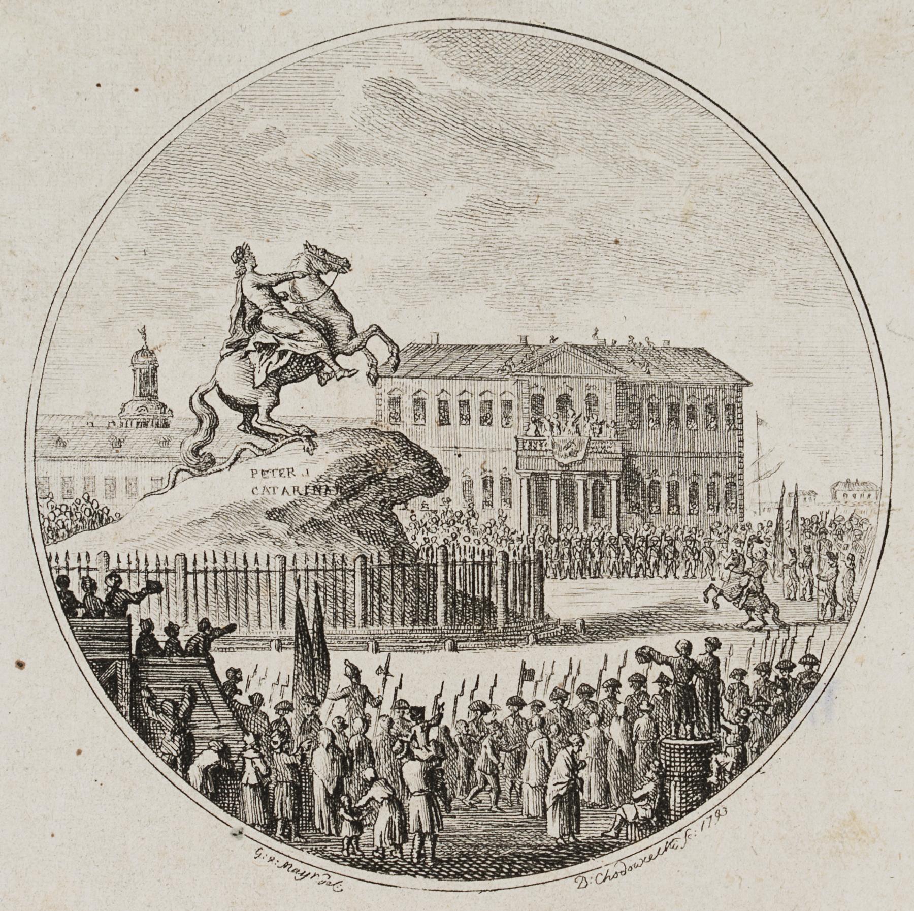 EnthÃ¼llung der Reiterstatue Peters des GroÃŸen in St. Petersburg