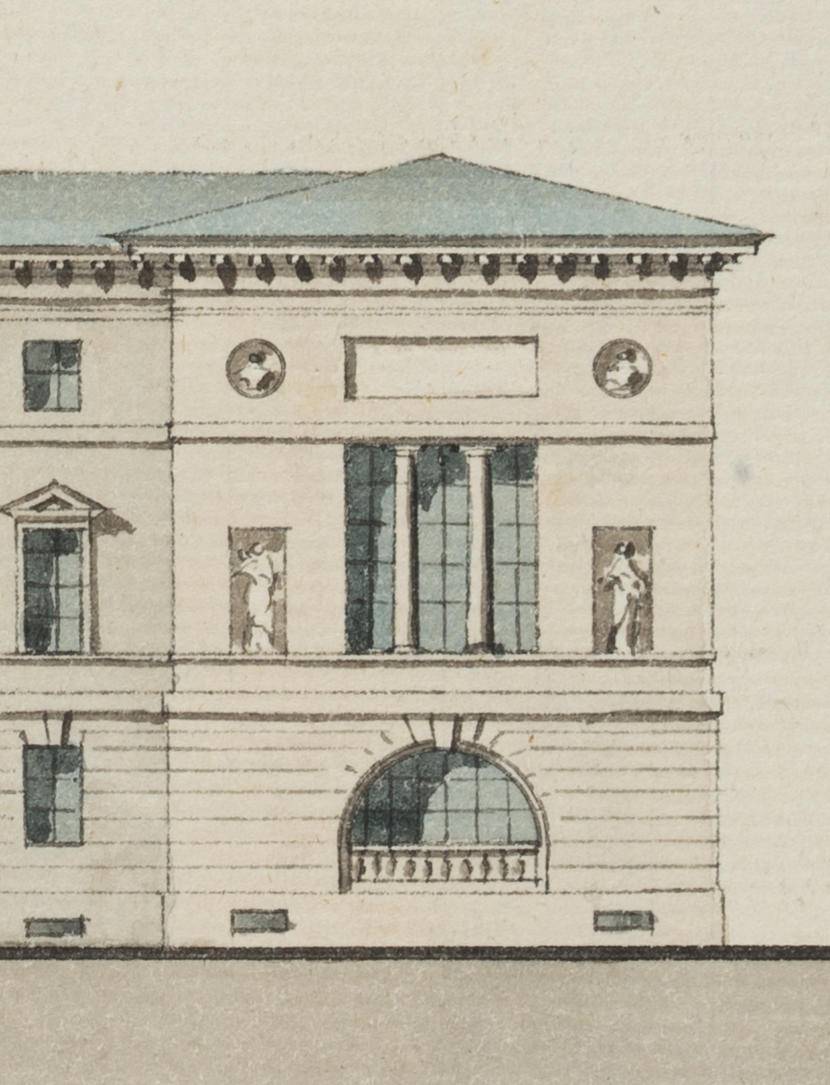 Entwurf einer klassizistischen Schlossfassade