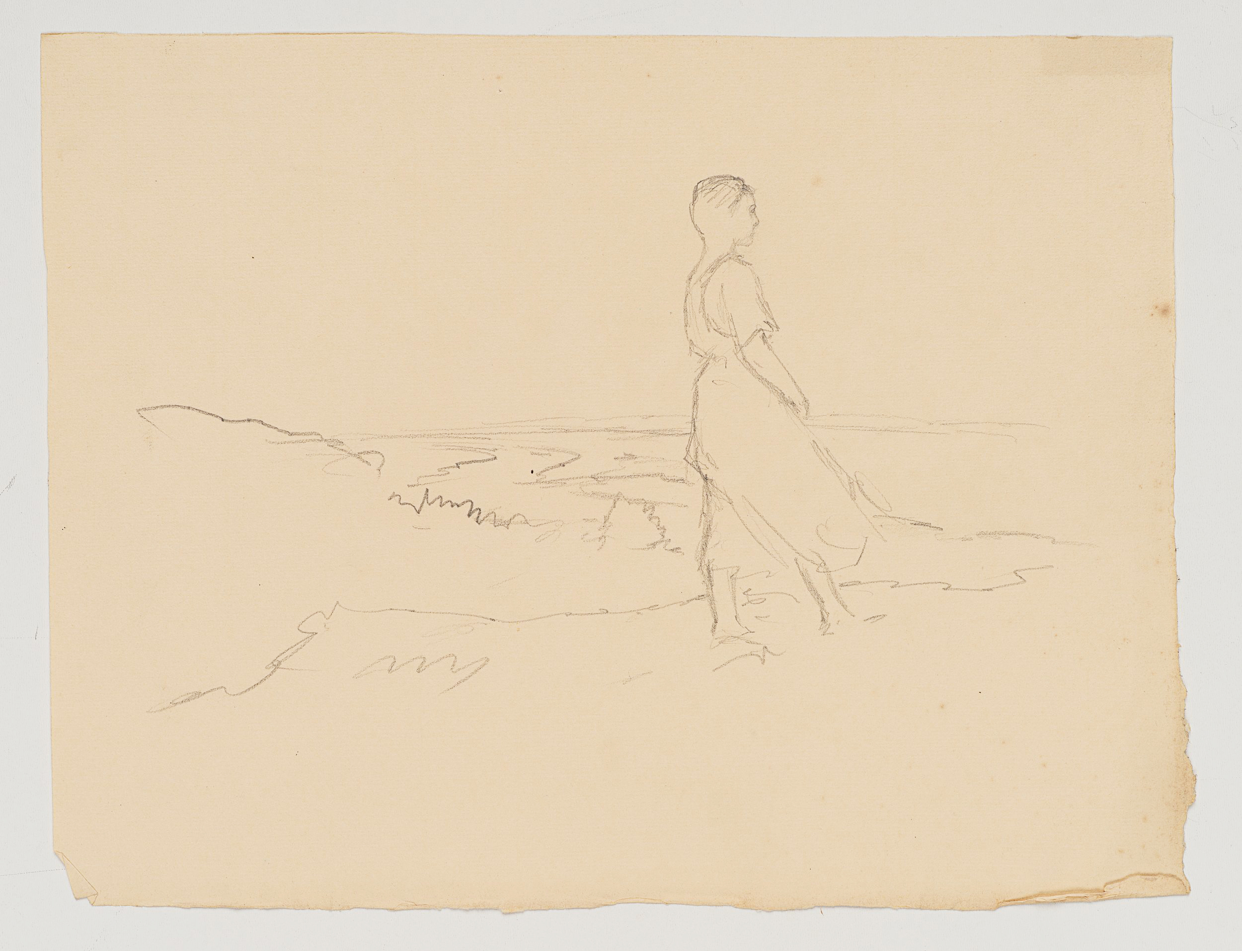 Frau am Strand - Figurenstudie