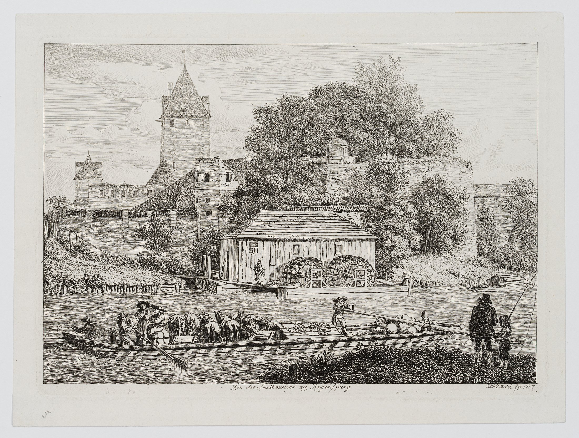 An der Stadtmauer zu Regensburg