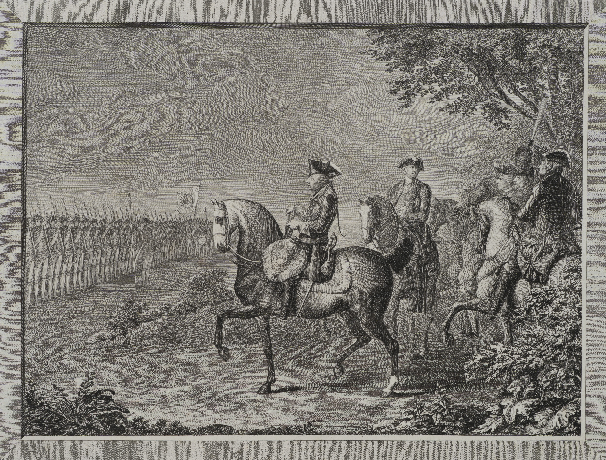 König Friedrich's II. Wachtparade in Potsdam