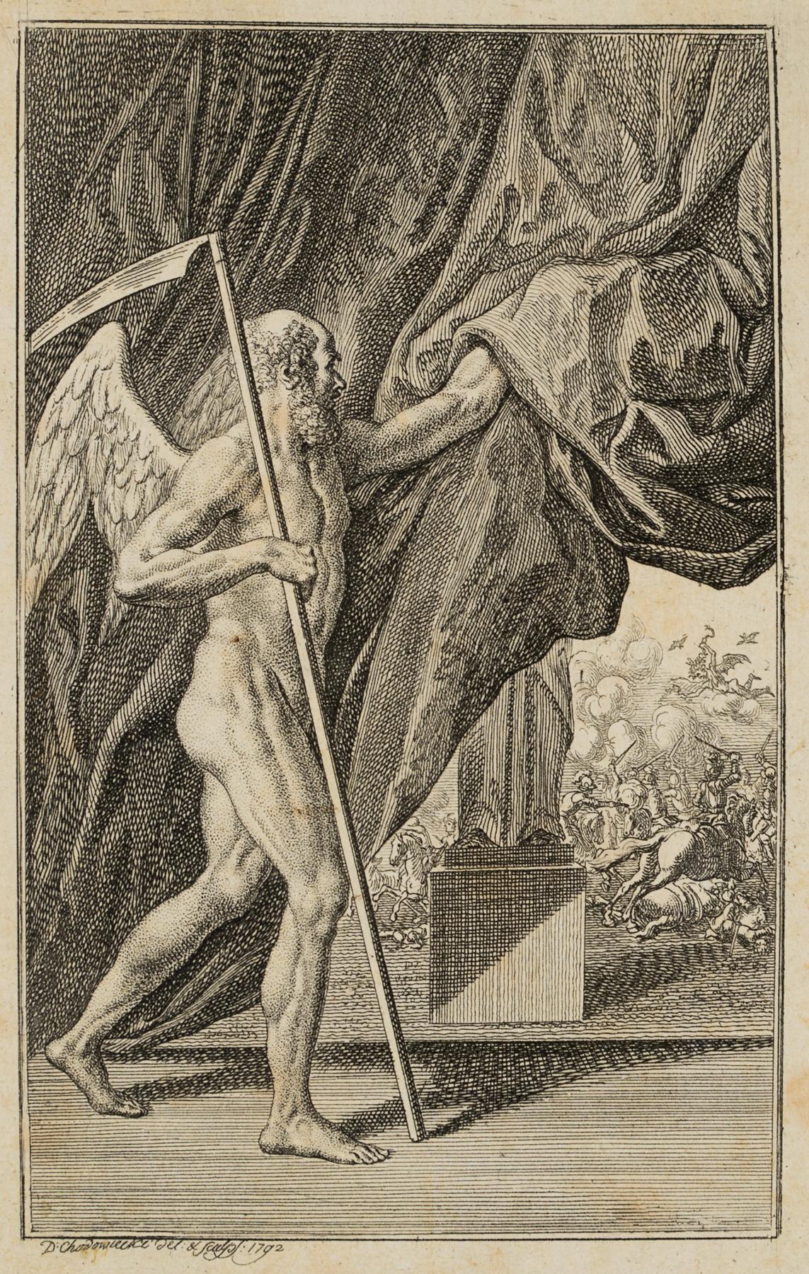 Saturnus hebt den Vorhang der Geschichte
