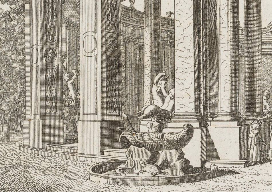 Ansicht der Kolonnaden im Schlosspark von Sanssouci in Potsdam