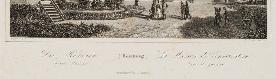 Nach Wegelin, Gartenansicht des Kursaals zu Bad Homburg