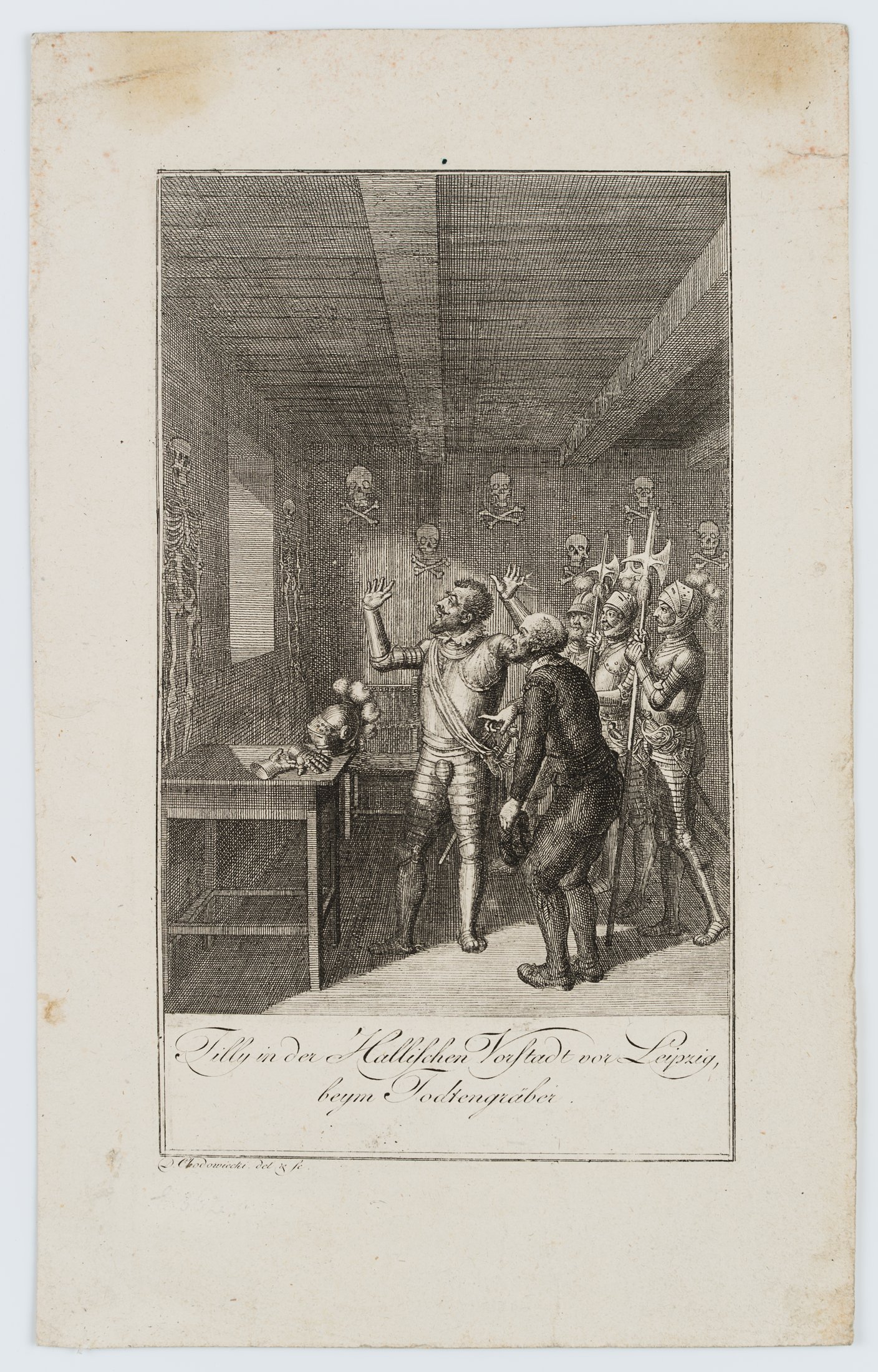 Graf von Tilly in der Wohnung eines Totengräbers