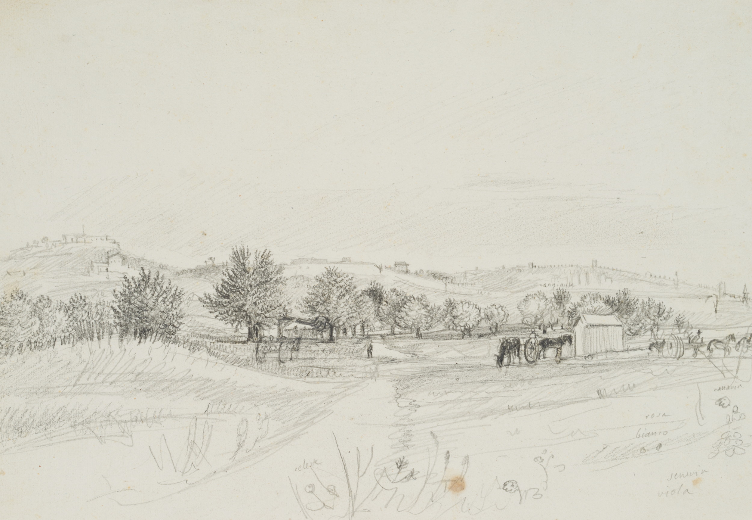 Landschaft mit Obstbäumen