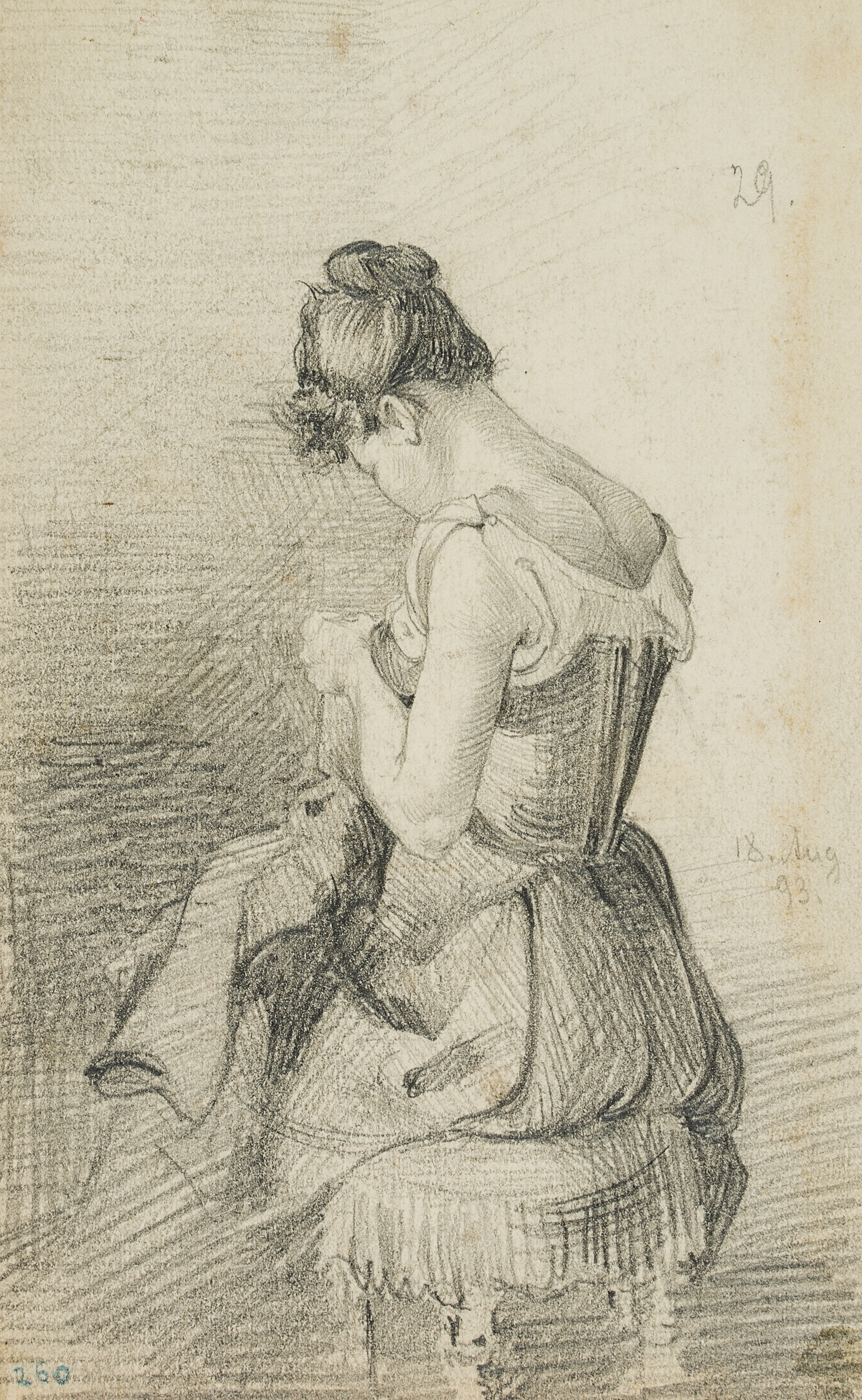 Mädchen bei der Handarbeit