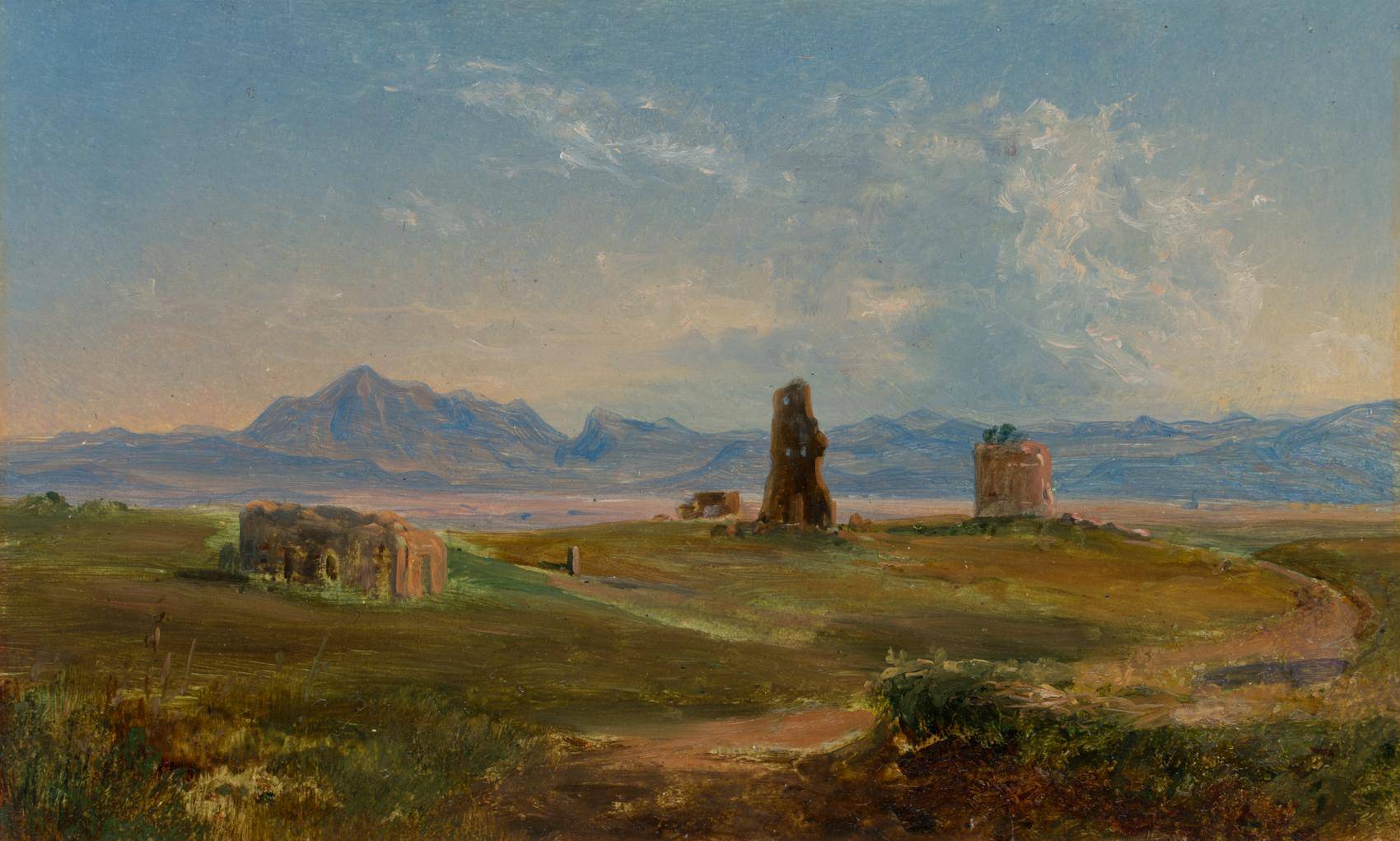 Ruinen der Villa Gordiani mit Tor de' Schiavi