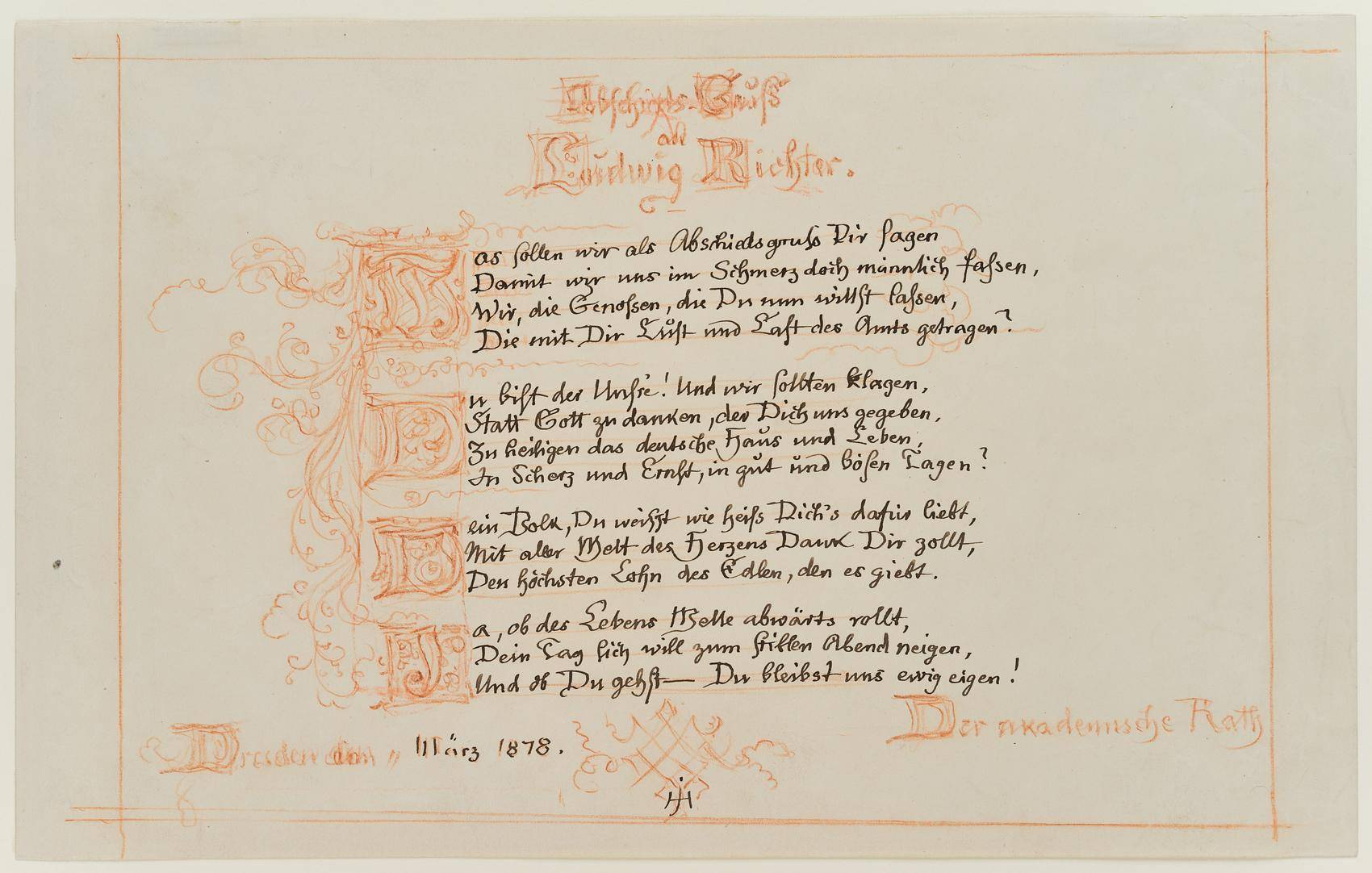 Abschiedsgruß an Ludwig Richter