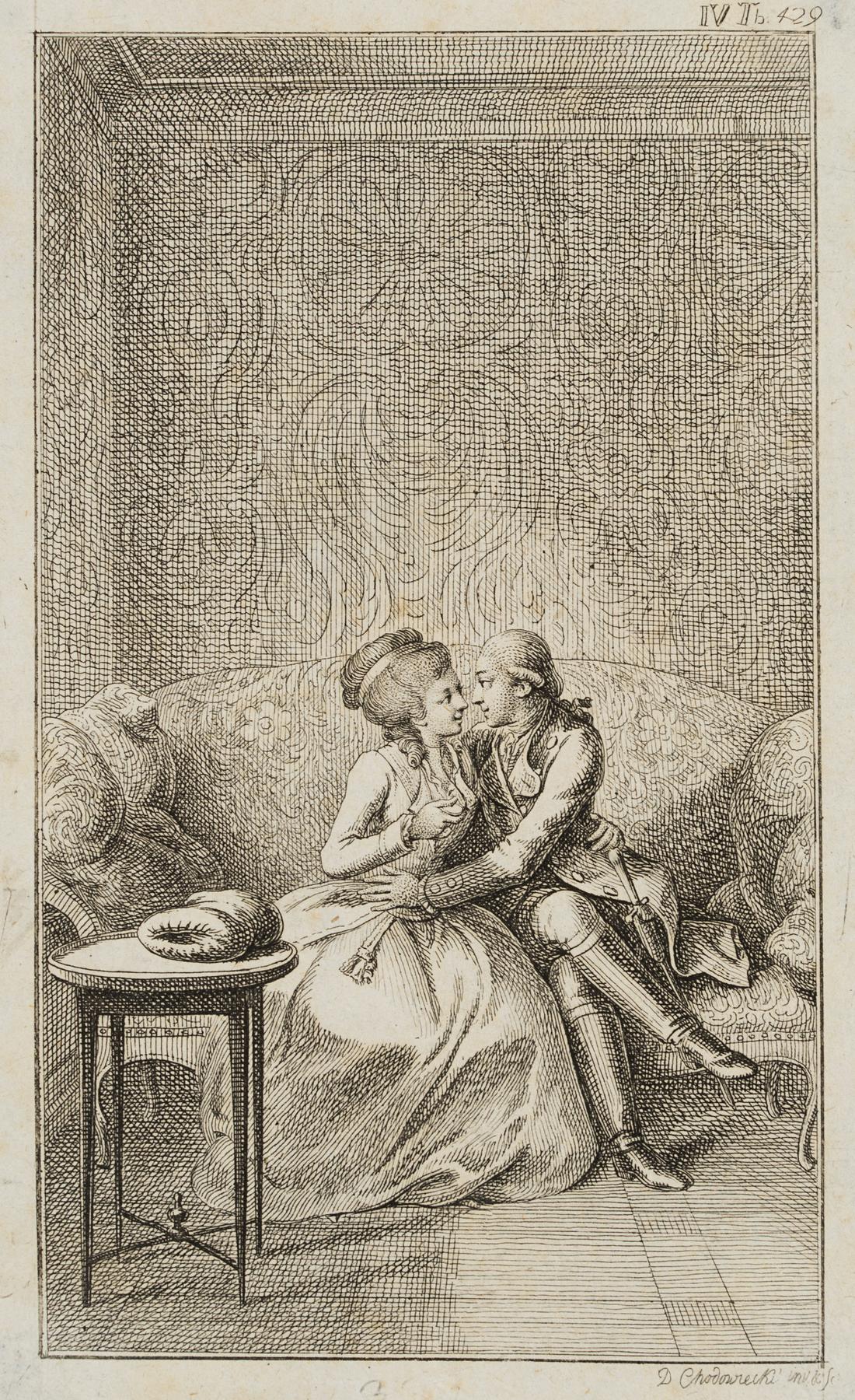 Ferdiner und Julie auf einem Sofa, Probedruck