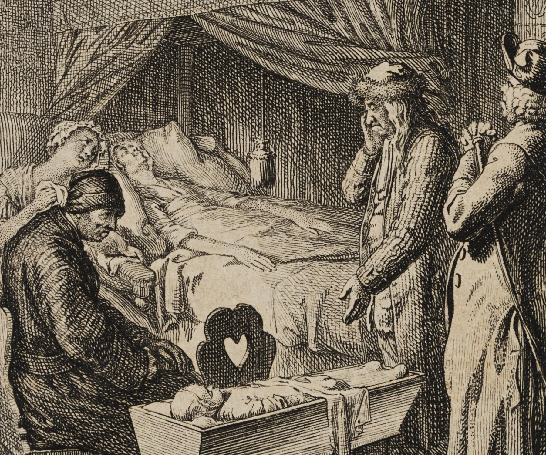 Sebaldus am Sterbebette seiner Frau und der Tochter