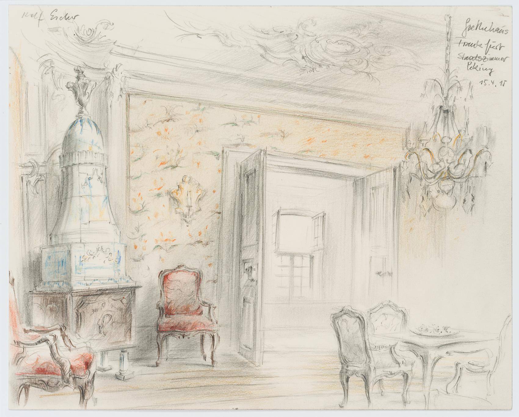 Das Staatszimmer "Peking" im Goethe-Haus in Frankfurt