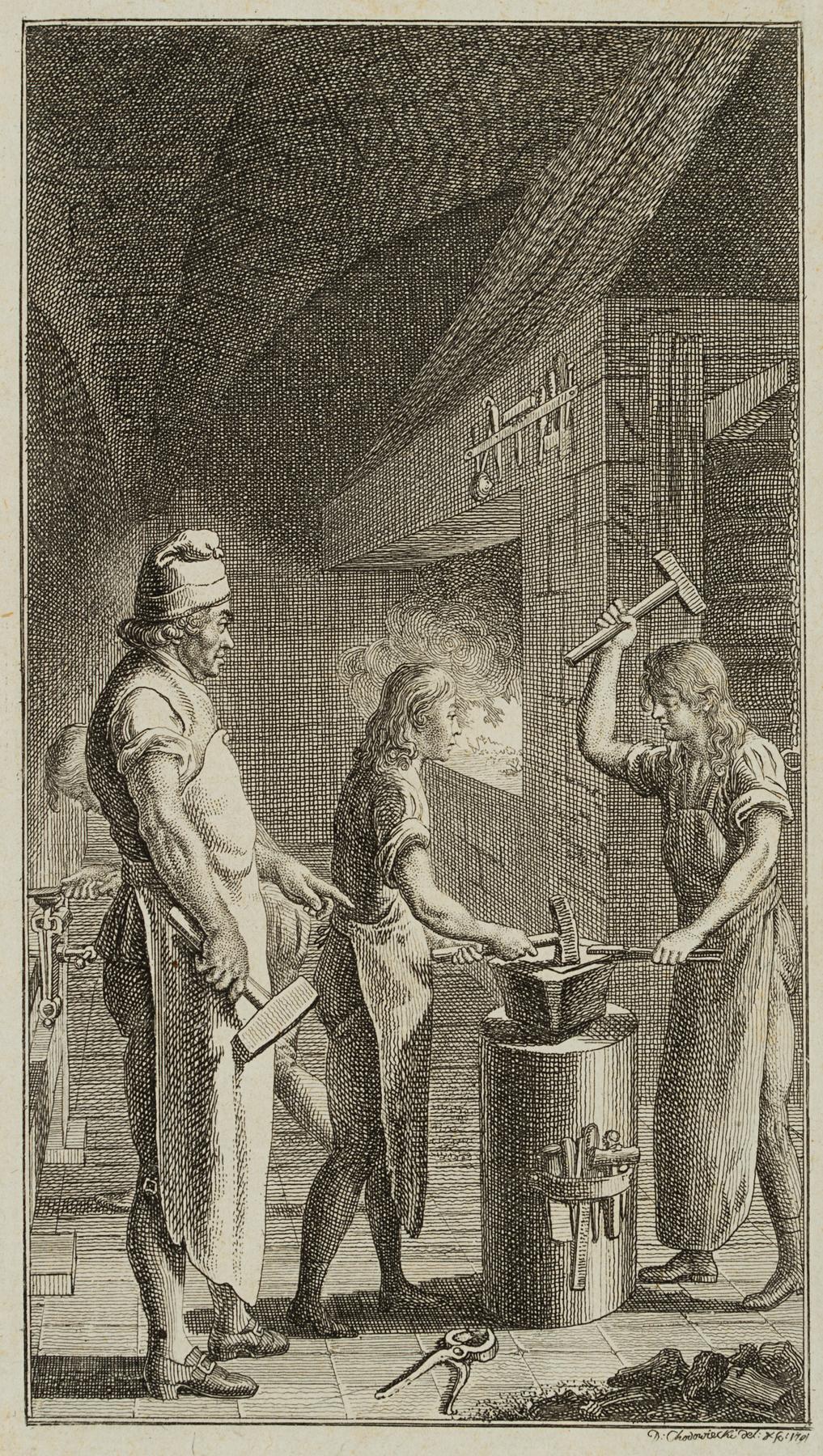 Arbeit in der Schmiede
