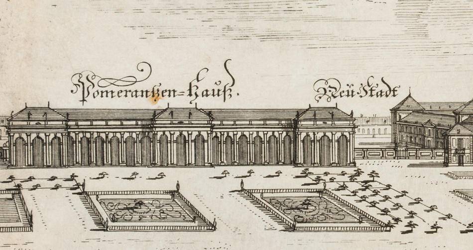 Ansicht des kurfürstlichen Stadtschlosses in Potsdam